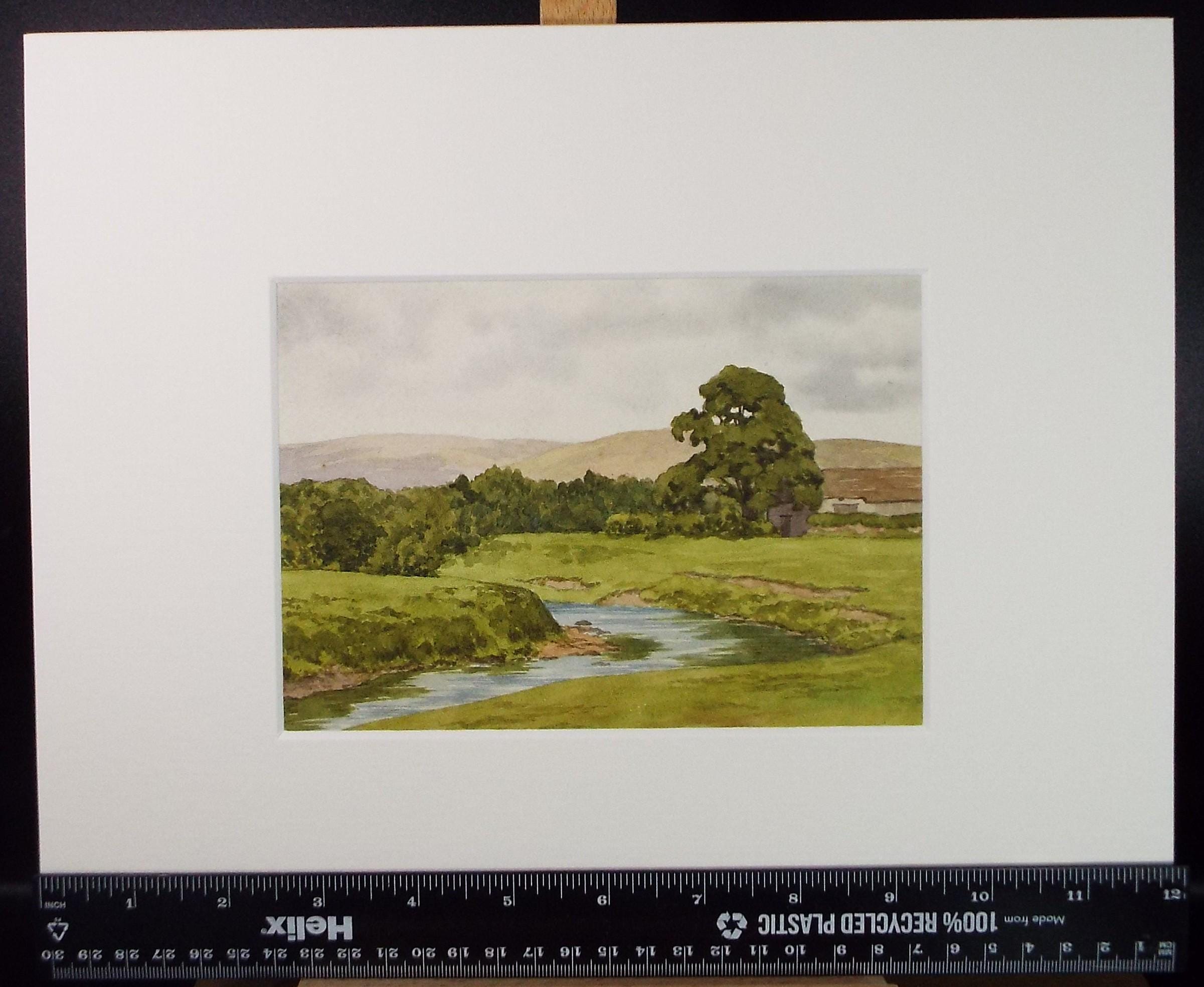 Original Watercolour, 'Hacking Ferry', dated 1935, Artist Unknown