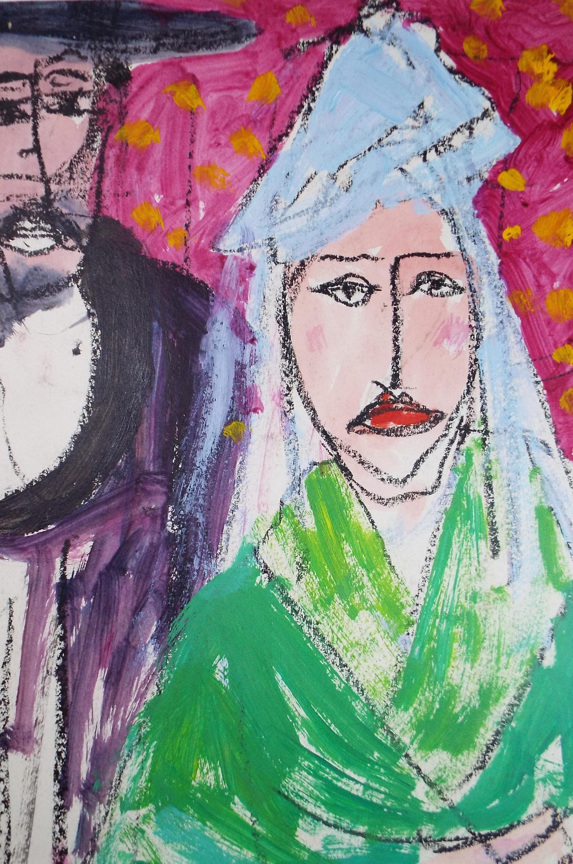 Original Watercolour and Pastel,' Bride & Groom', Circa 1990's, Barbara Karn (b1949)