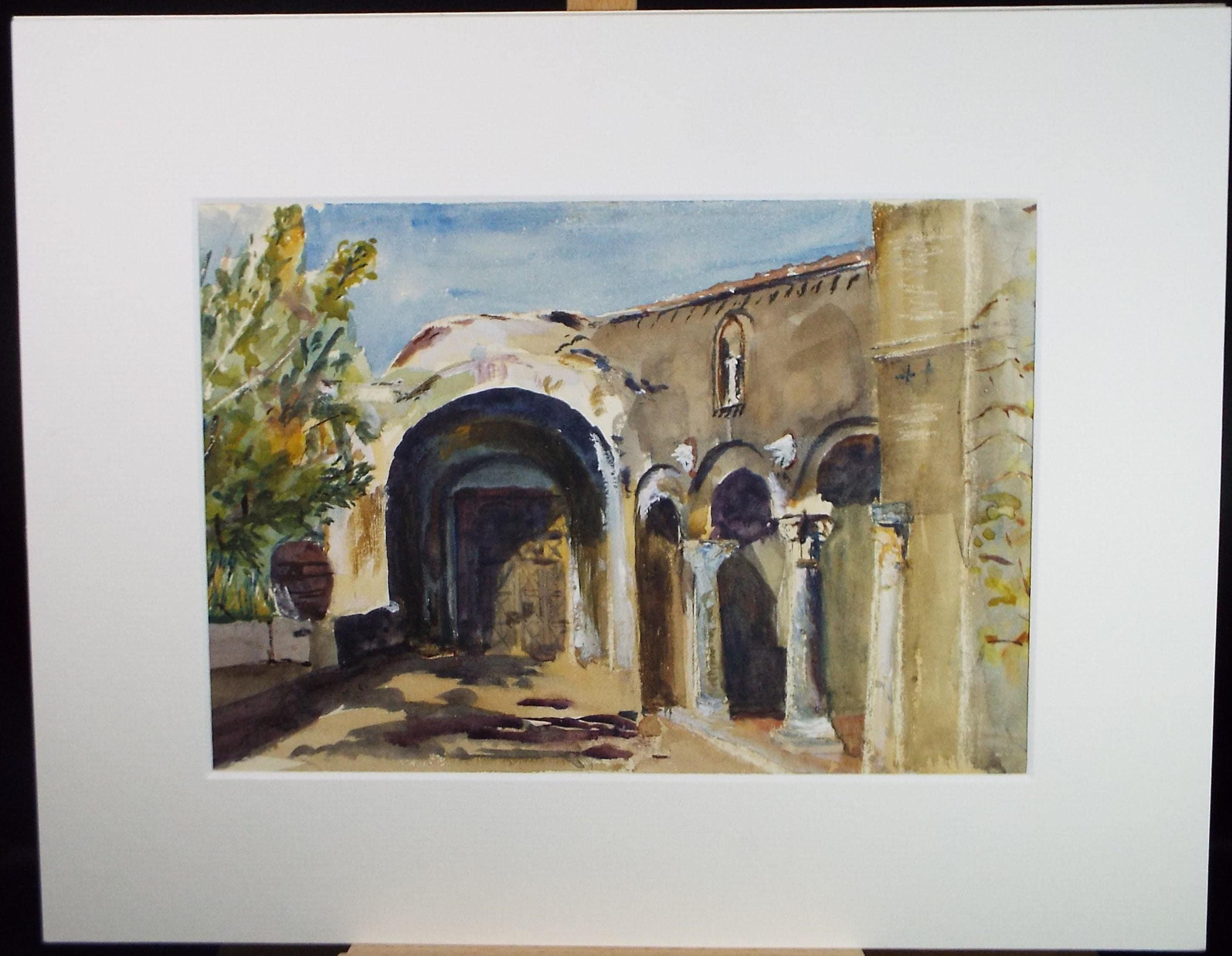 Original Watercolour, 'Moorish Building', Unknown Artist, Mid 20th Century
