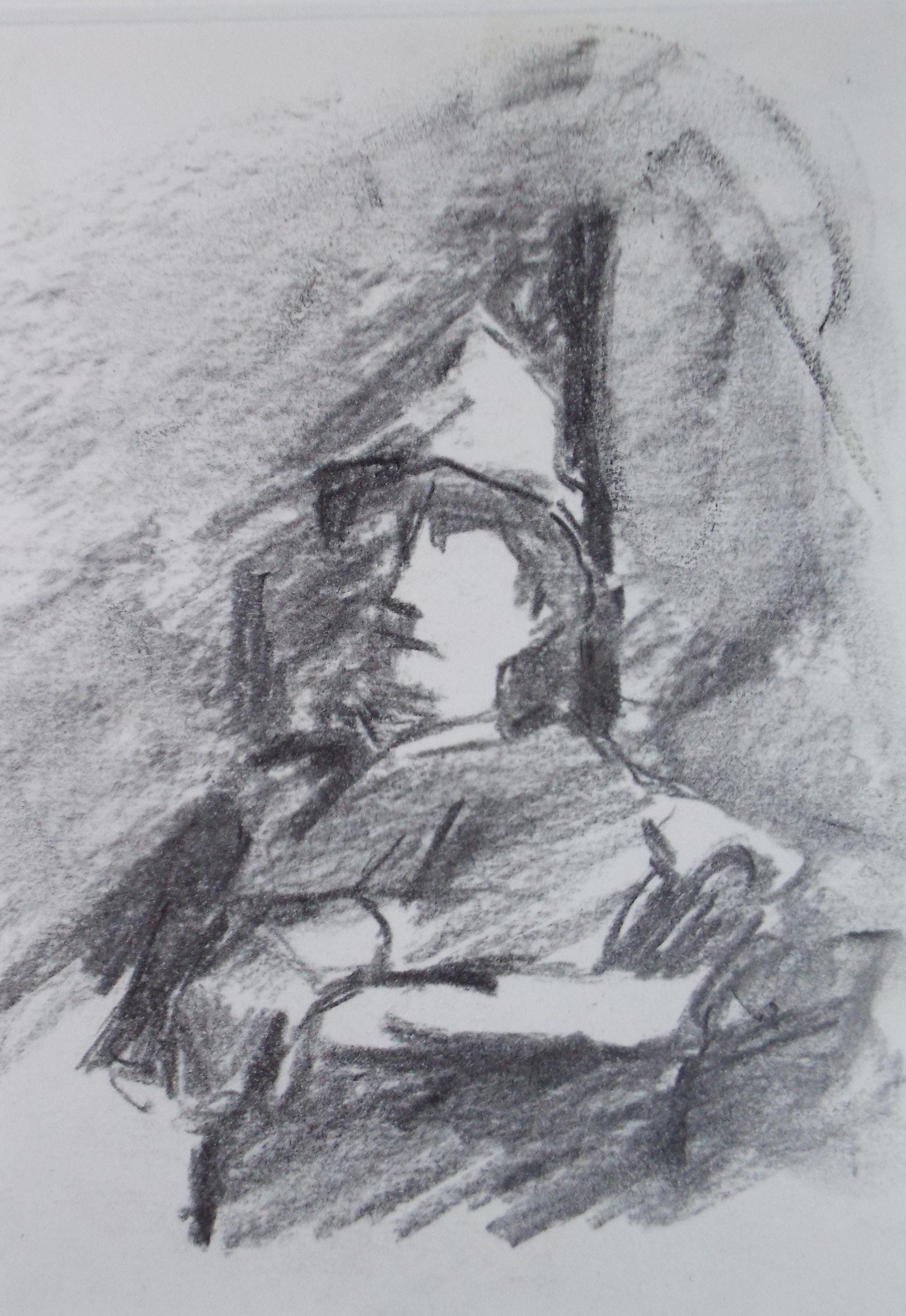 Original pencil Sketch,'Portrait of a Man', Pauline plummer (b1933)