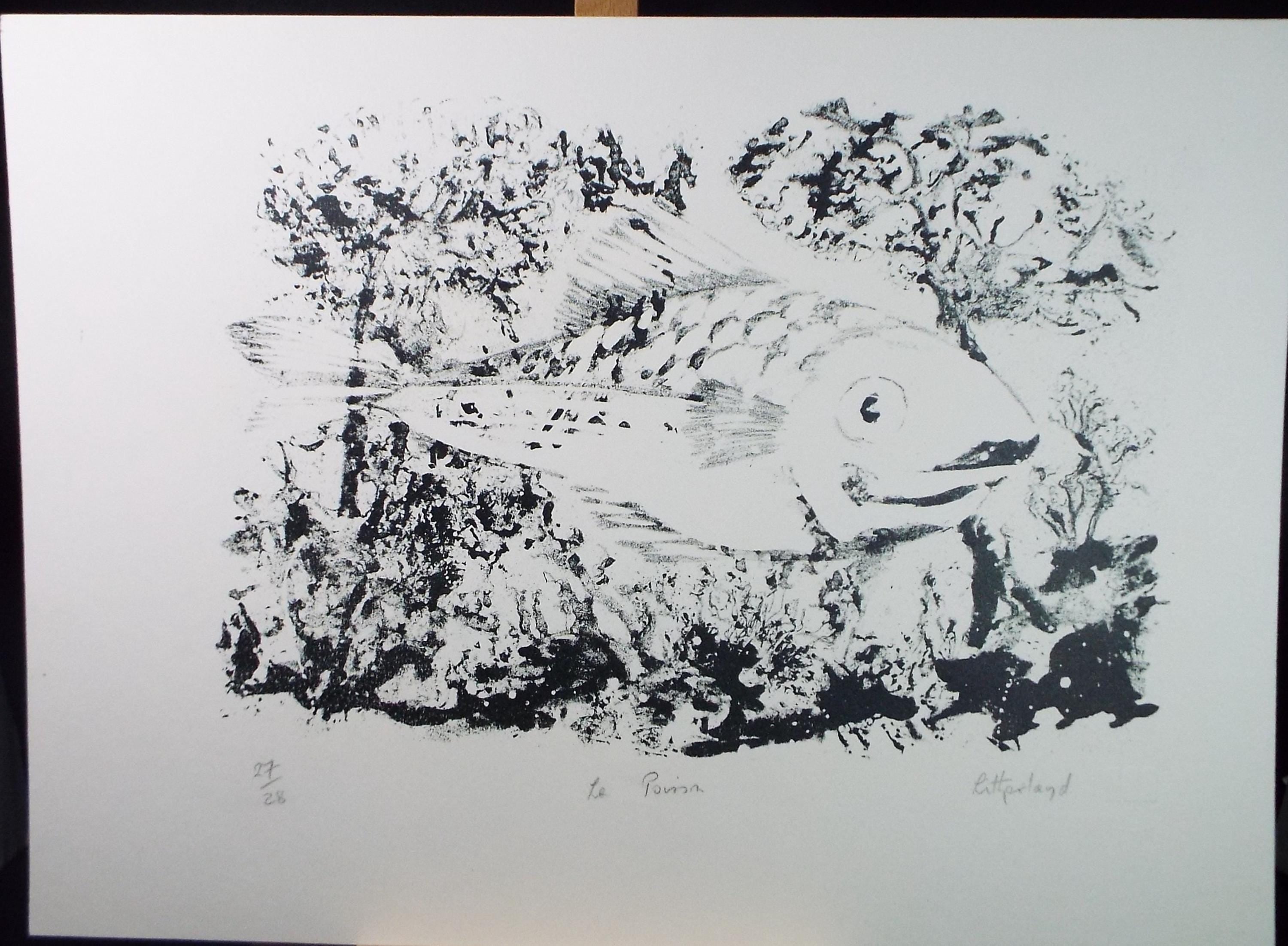 Limited Edition Lithograph, 'Le Poisson', Dorothy Litherland, signed and numbered