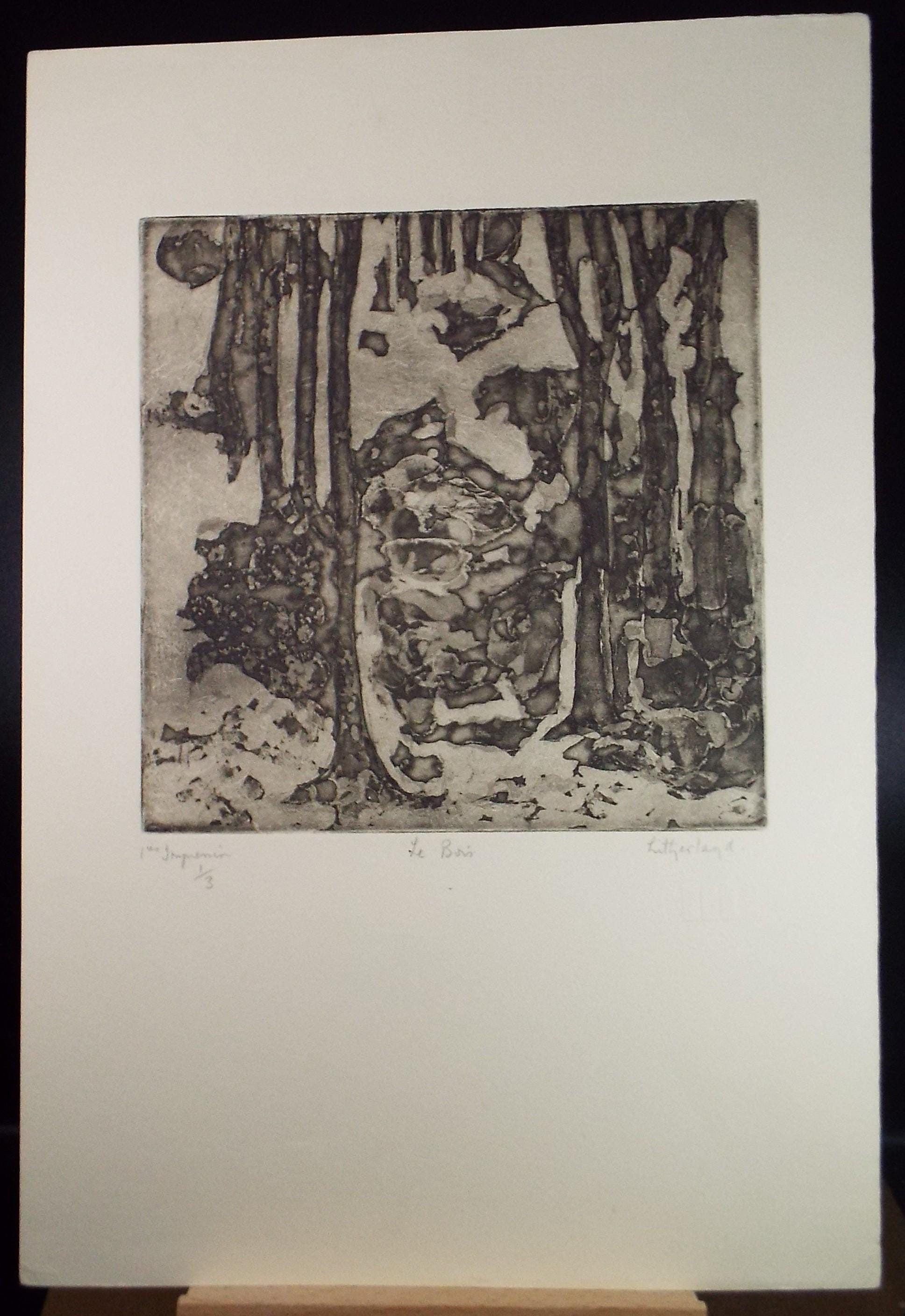 Limited Edition Etching 'Le Bois', Dorothy Litherland, signed and numbered