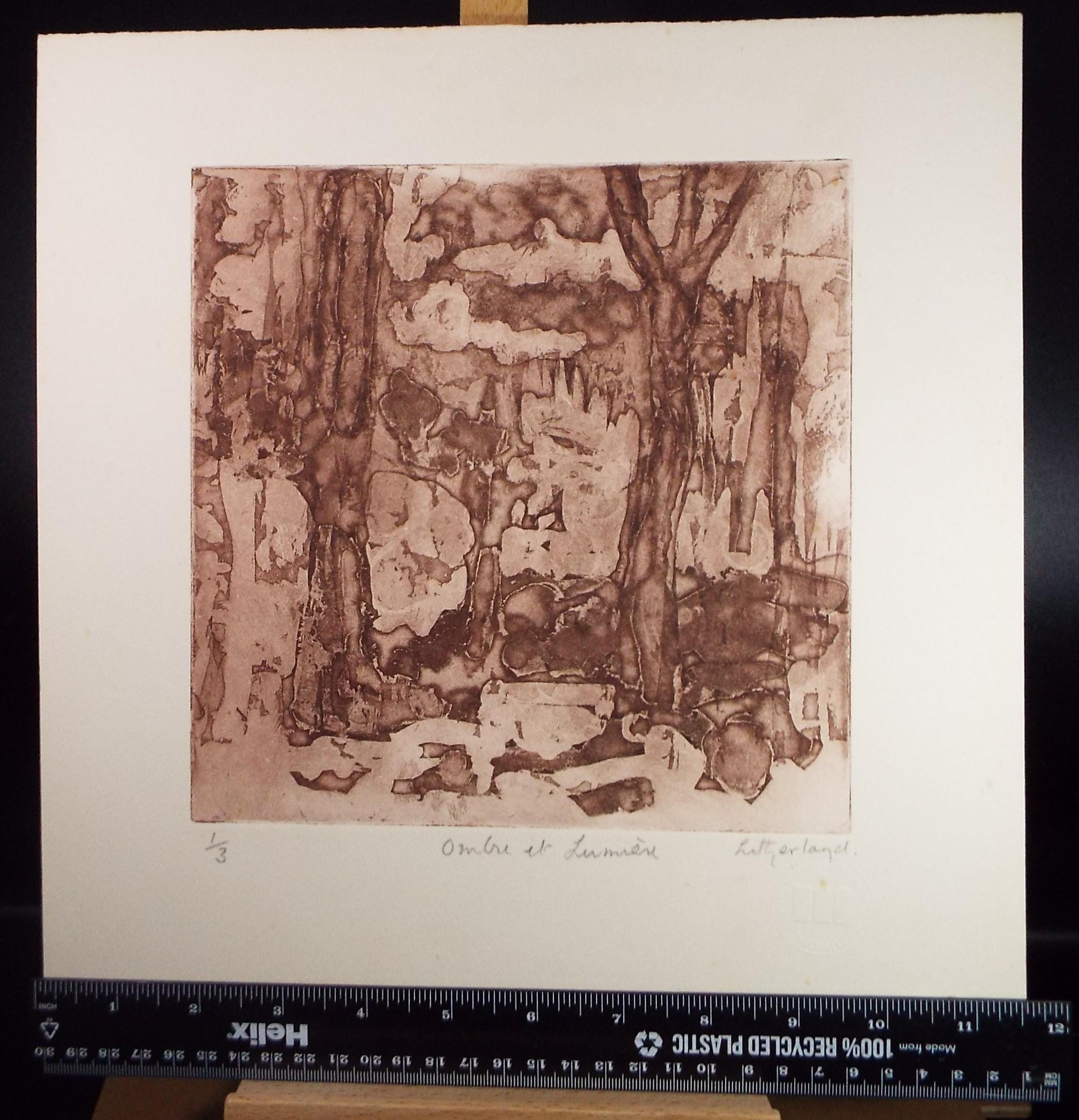 Limited Edition Etching 'Ombre et Lumiere', Dorothy Litherland, signed and numbered