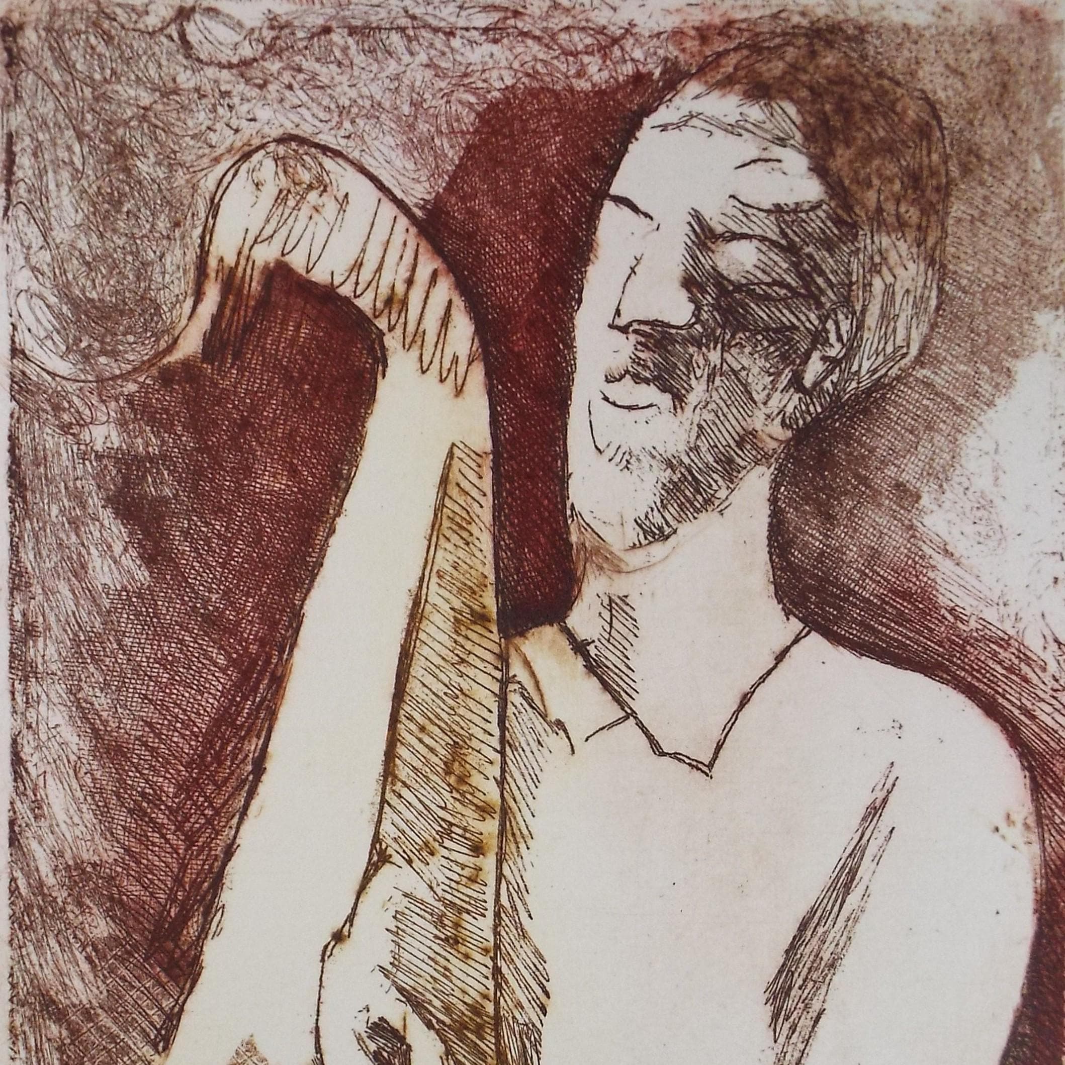 Limited Edition Etching 'Yan Harast', Elizabeth Duncan Meyer (b1942), signed and numbered