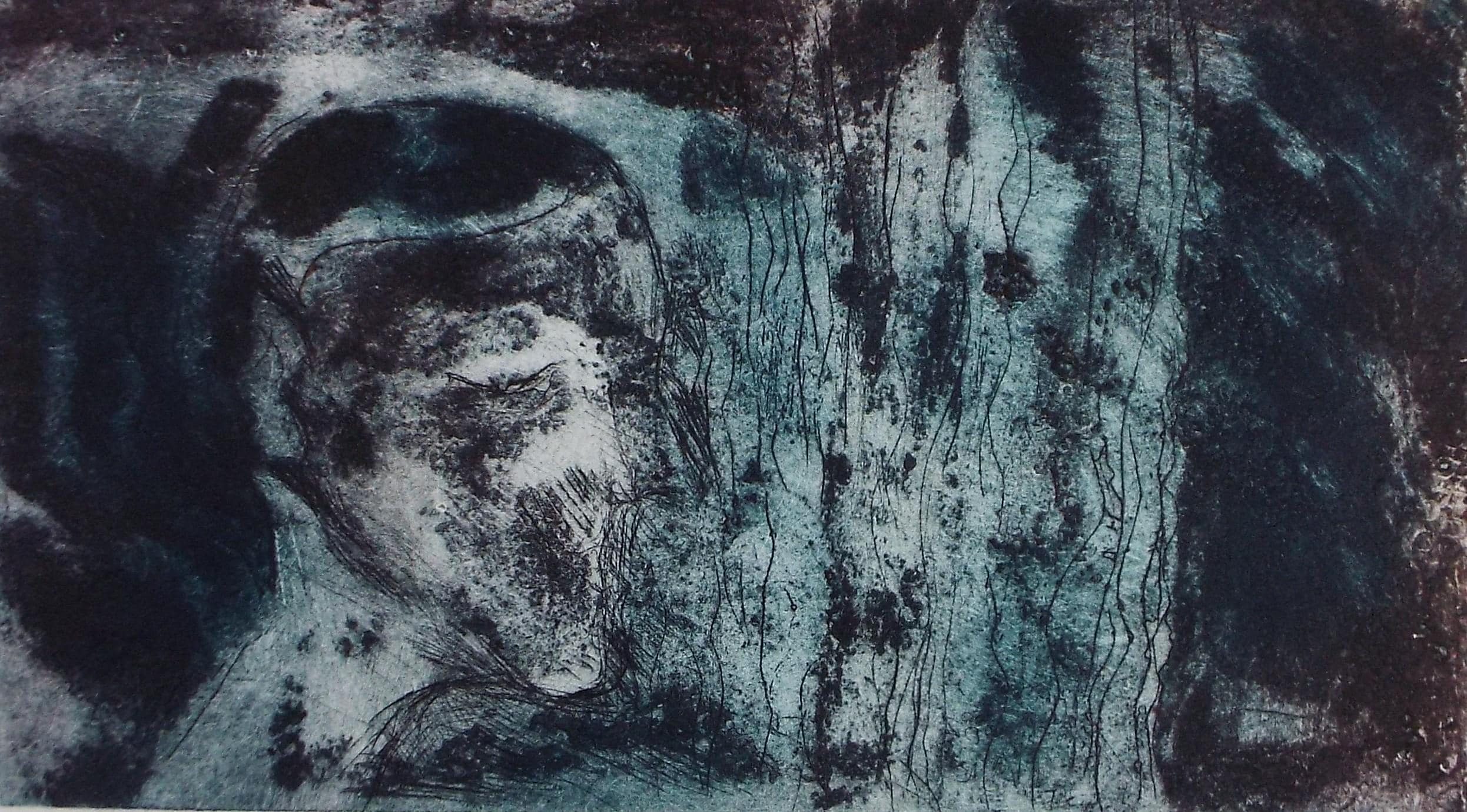 Limited Edition Etching 'Man thinking', Elizabeth Duncan Meyer (b1942), signed and numbered