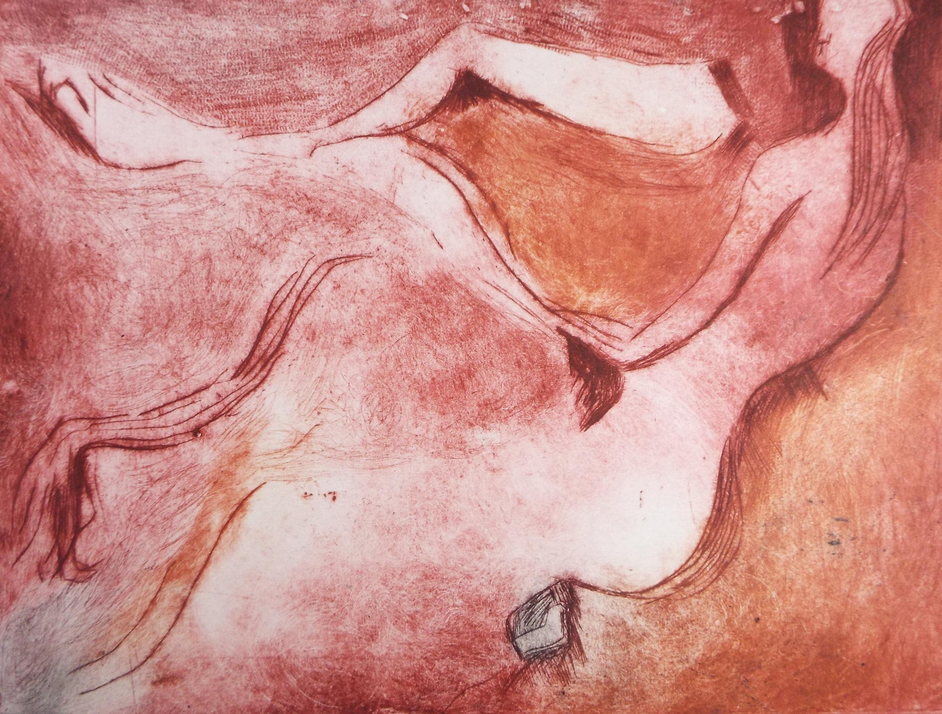 Limited Edition Etching 'Bach Cello Suite', Elizabeth Duncan Meyer (b1942), signed and numbered