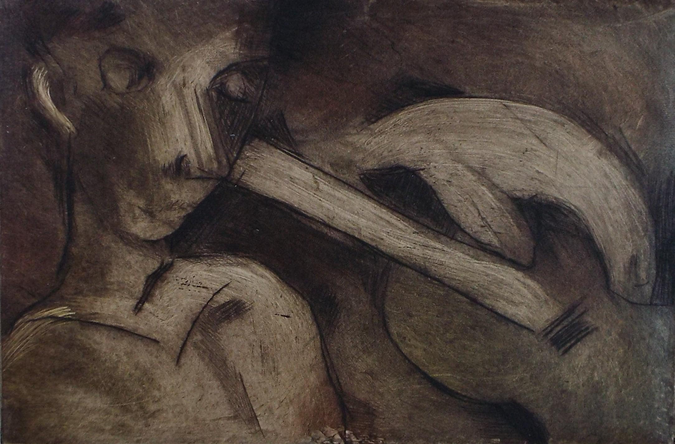 Limited Edition Etching 'Cell Suite Bach, Elizabeth Duncan Meyer (b1942), signed and numbered