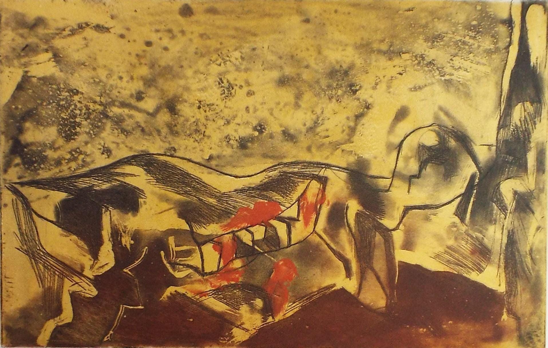 Limited Edition Etching 'Coptic Fort', Elizabeth Duncan Meyer (b1942), signed and numbered