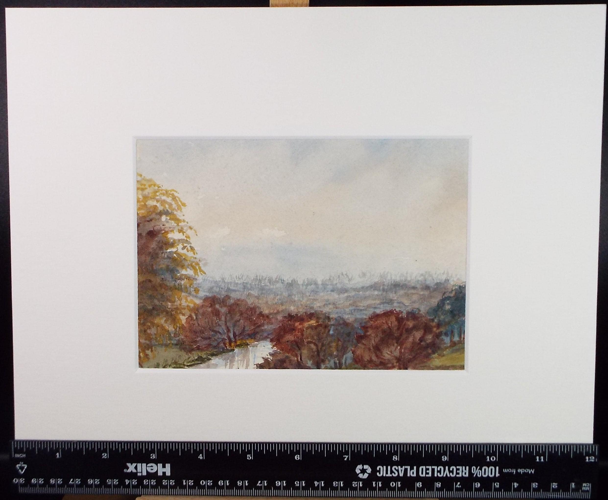 Original Watercolour, 'Autumn Landscape', Late 19th Century, Artist Unknown
