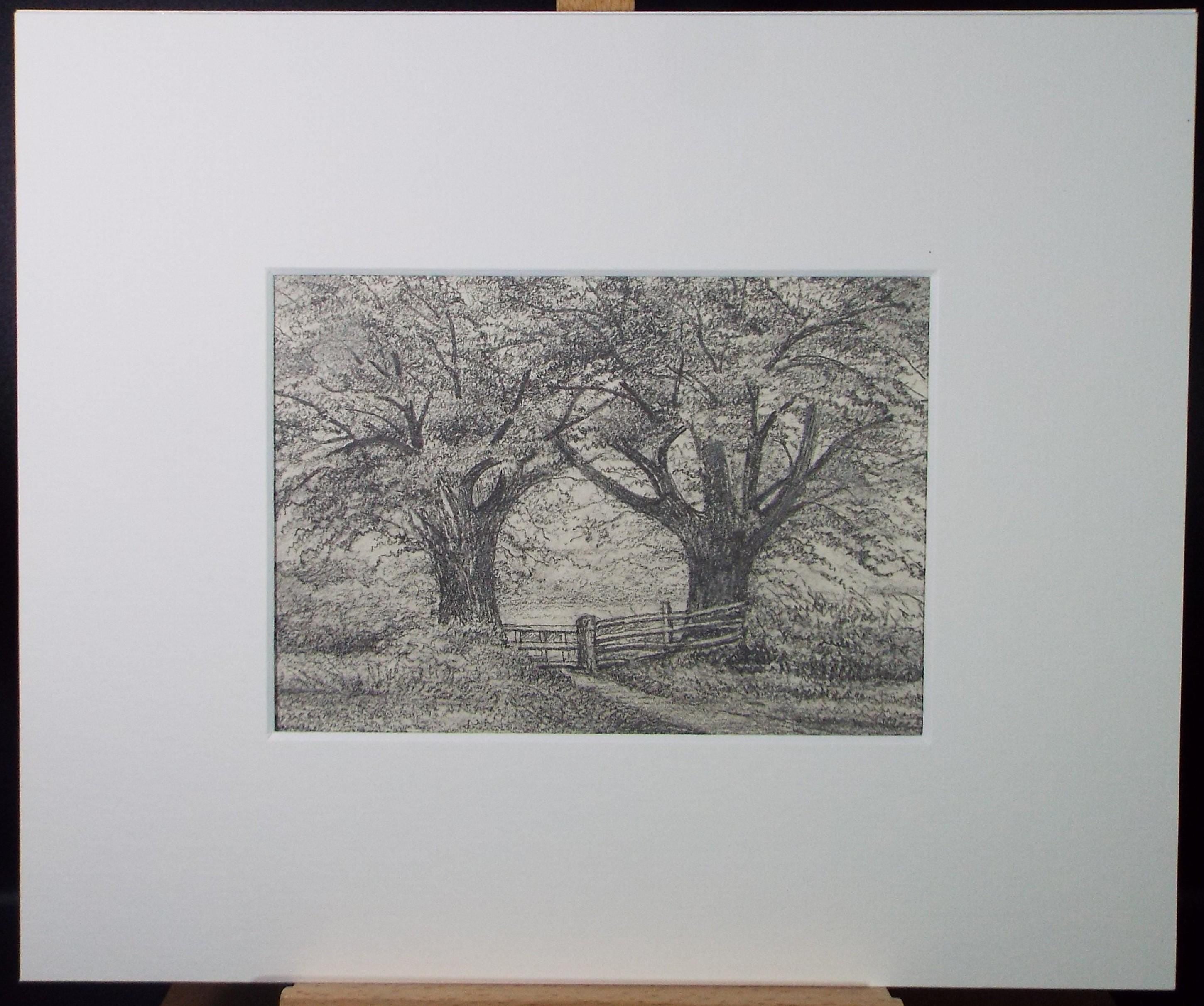 Original Pencil drawing, 'Cringleford, Norwich', Dated 1881, artist unknown