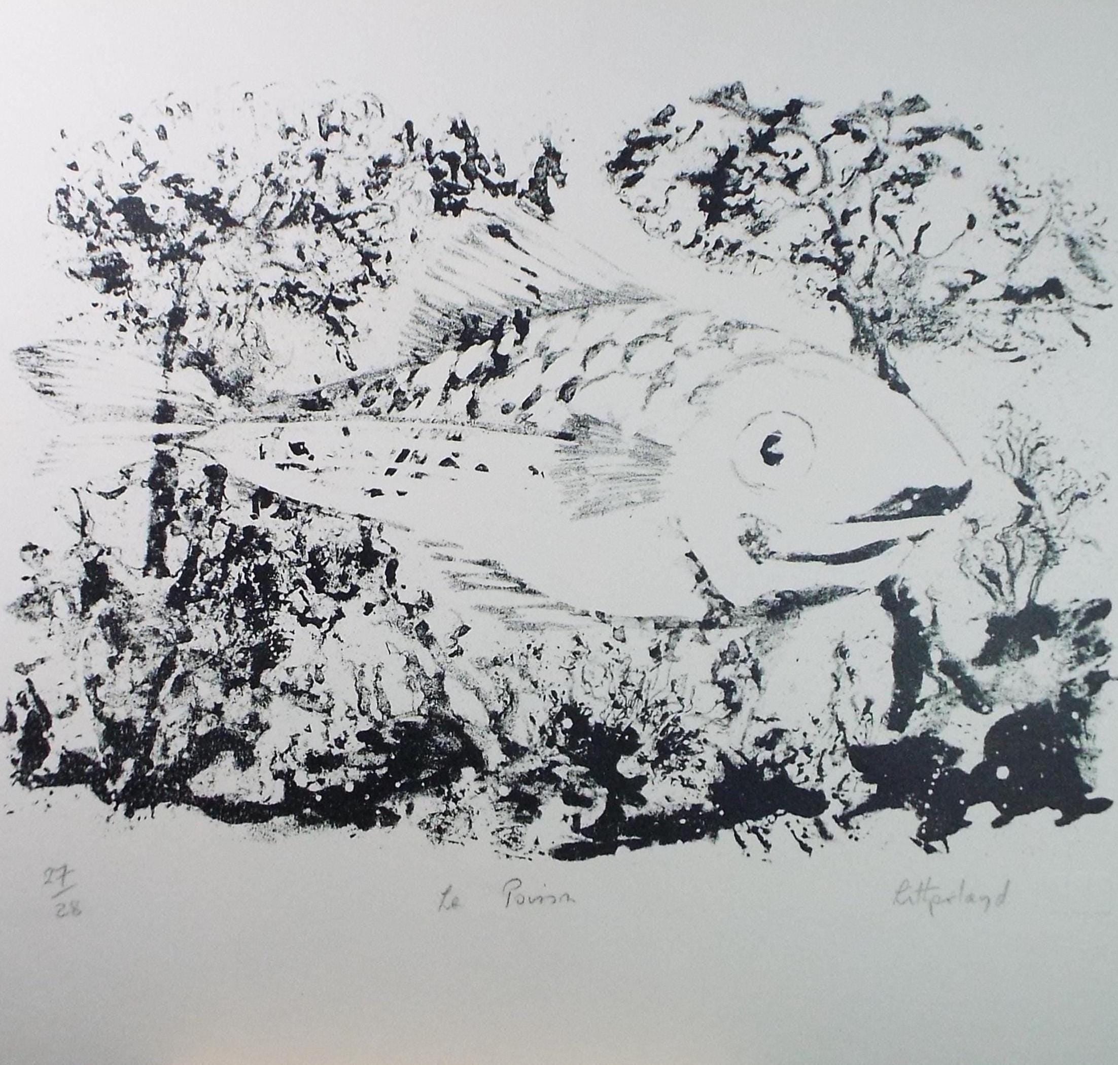 Limited Edition Lithograph, 'Le Poisson', Dorothy Litherland, signed and numbered