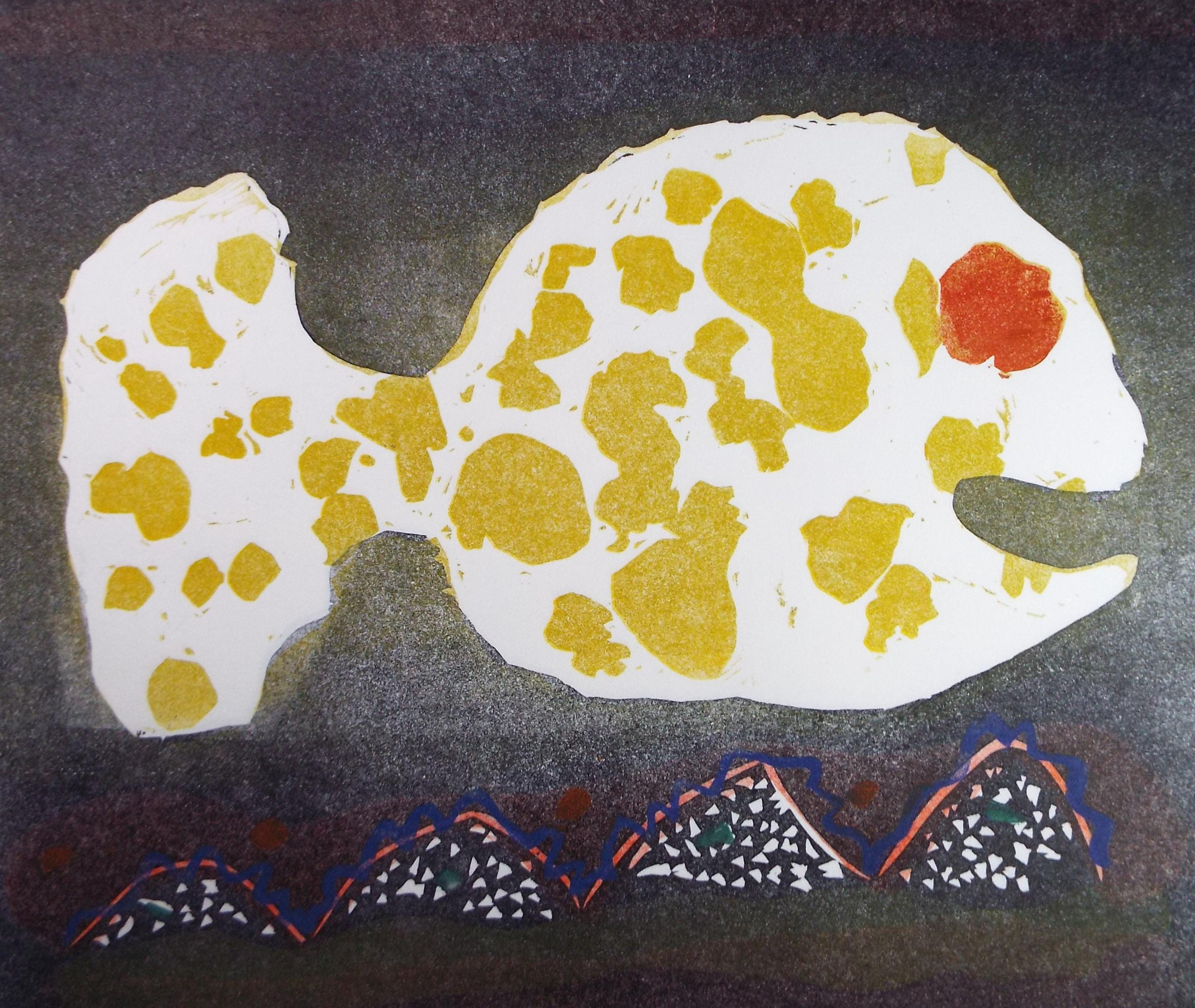 Limited Edition Screenprint 'Fish with treasure under the sea', Gillian Whaite (1934-2012), signed and numbered