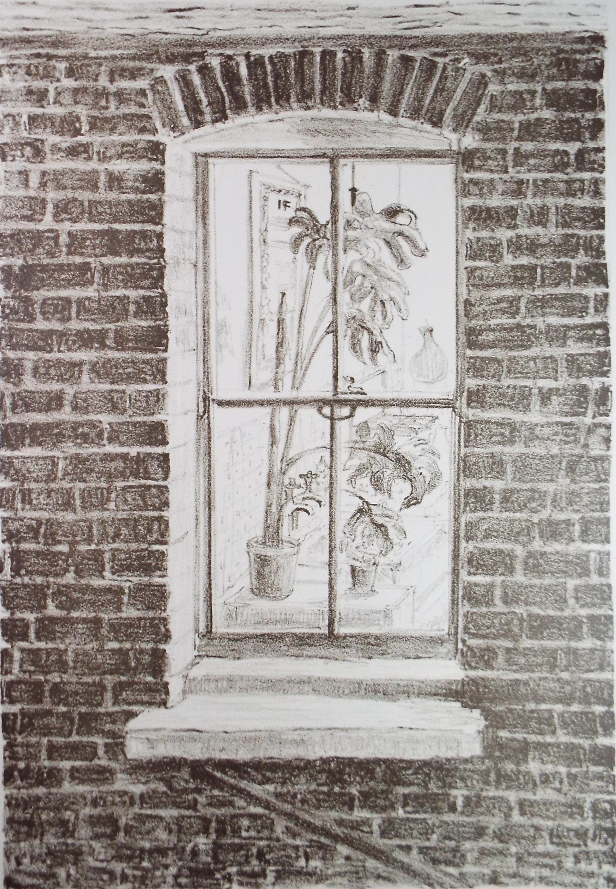 Limited Edition Lithograph, 'Kitchen Window', Dorothy Litherland, signed and numbered