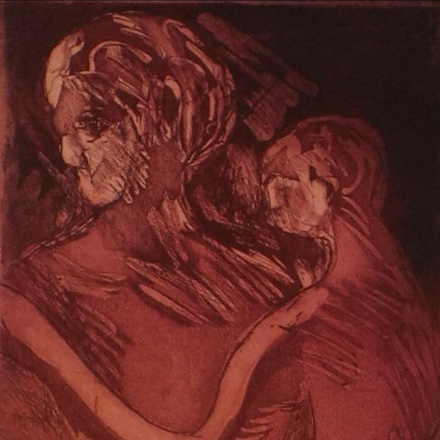 Limited Edition Etching 'Cellist', Elizabeth Duncan Meyer (b1942), signed and numbered