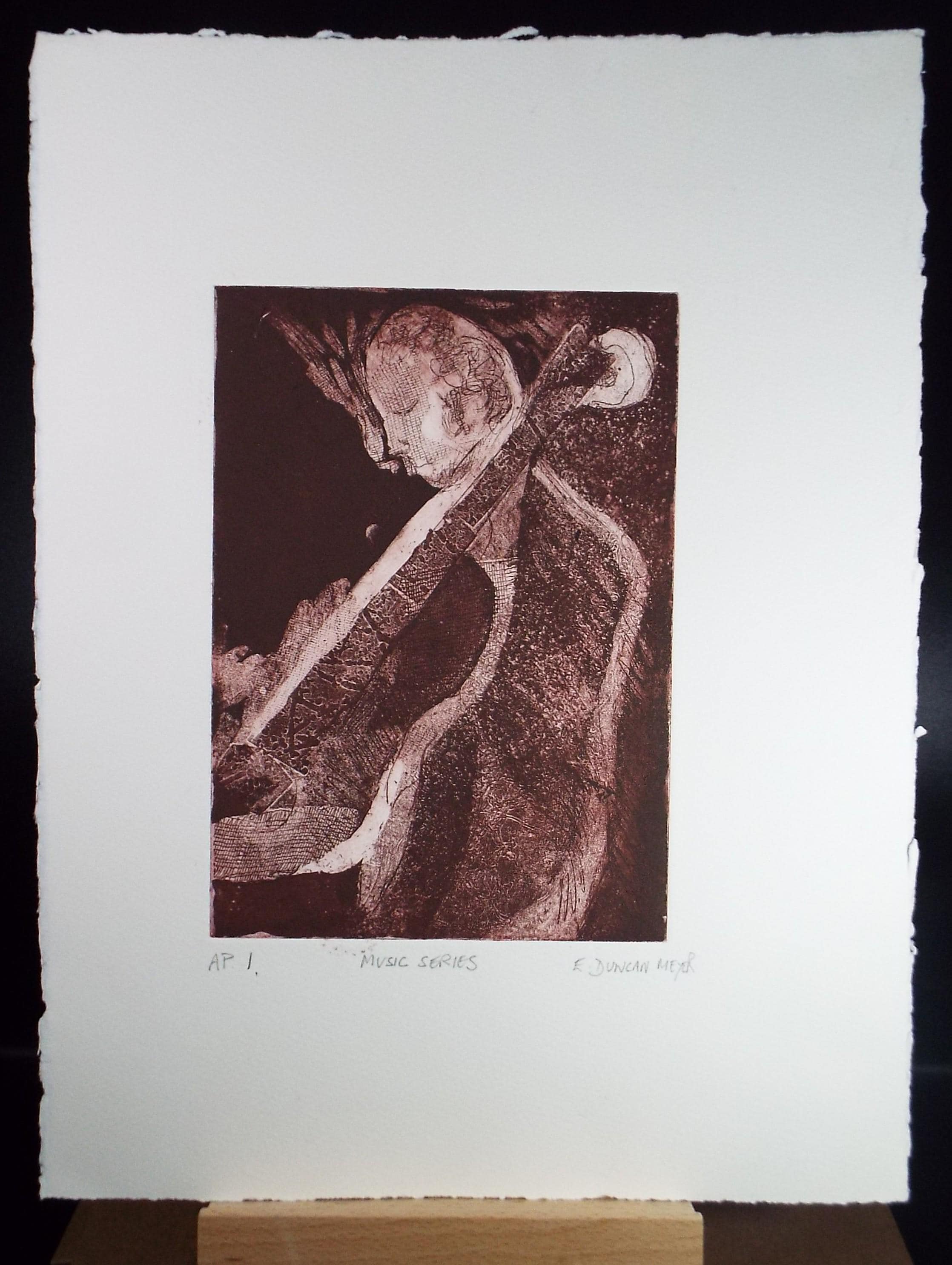 Limited Edition Etching 'Music Series', Elizabeth Duncan Meyer (b1942), signed and numbered