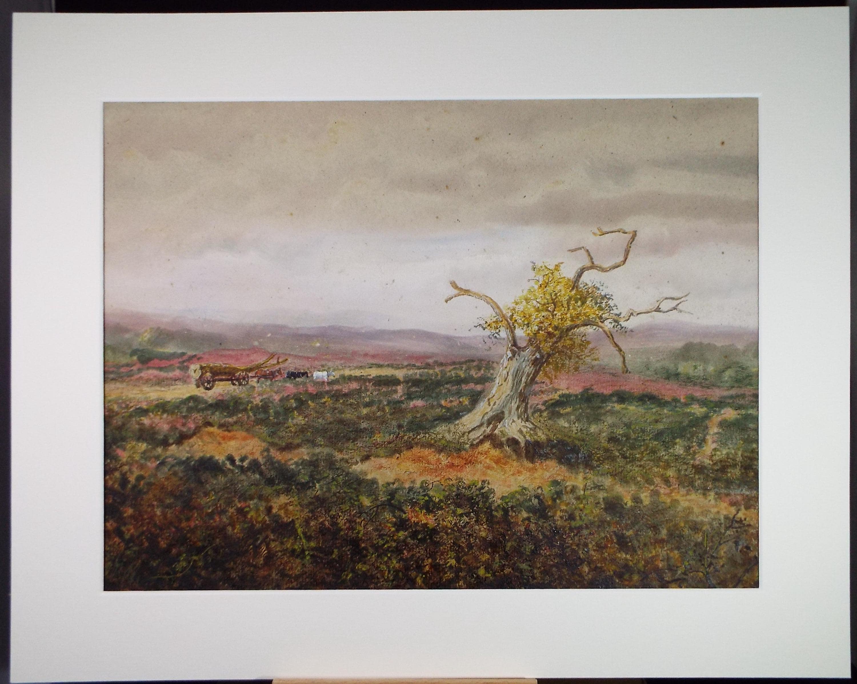 Original Watercolour, 'Cart in a Landscape', Early 20th Century, Artist Unknown