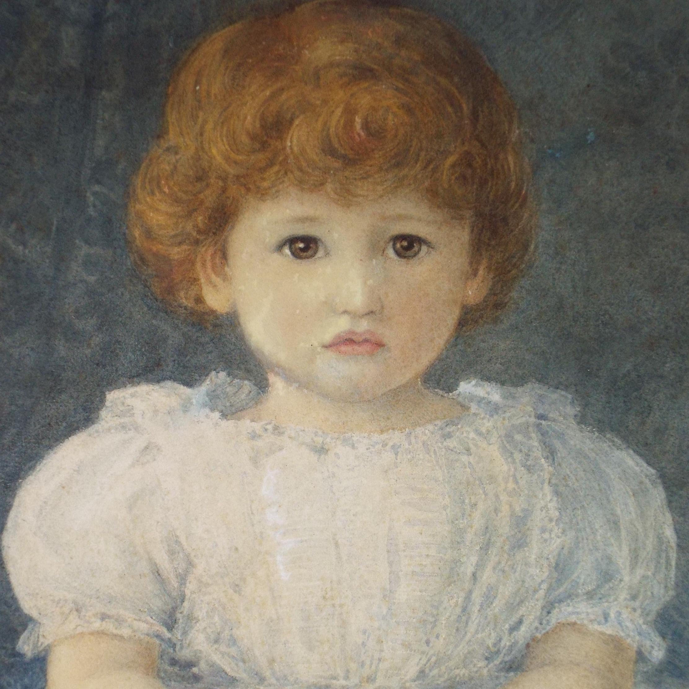 Original Watercolour, 'Portrait of a Child', Dated 1881 , Monogram TMD