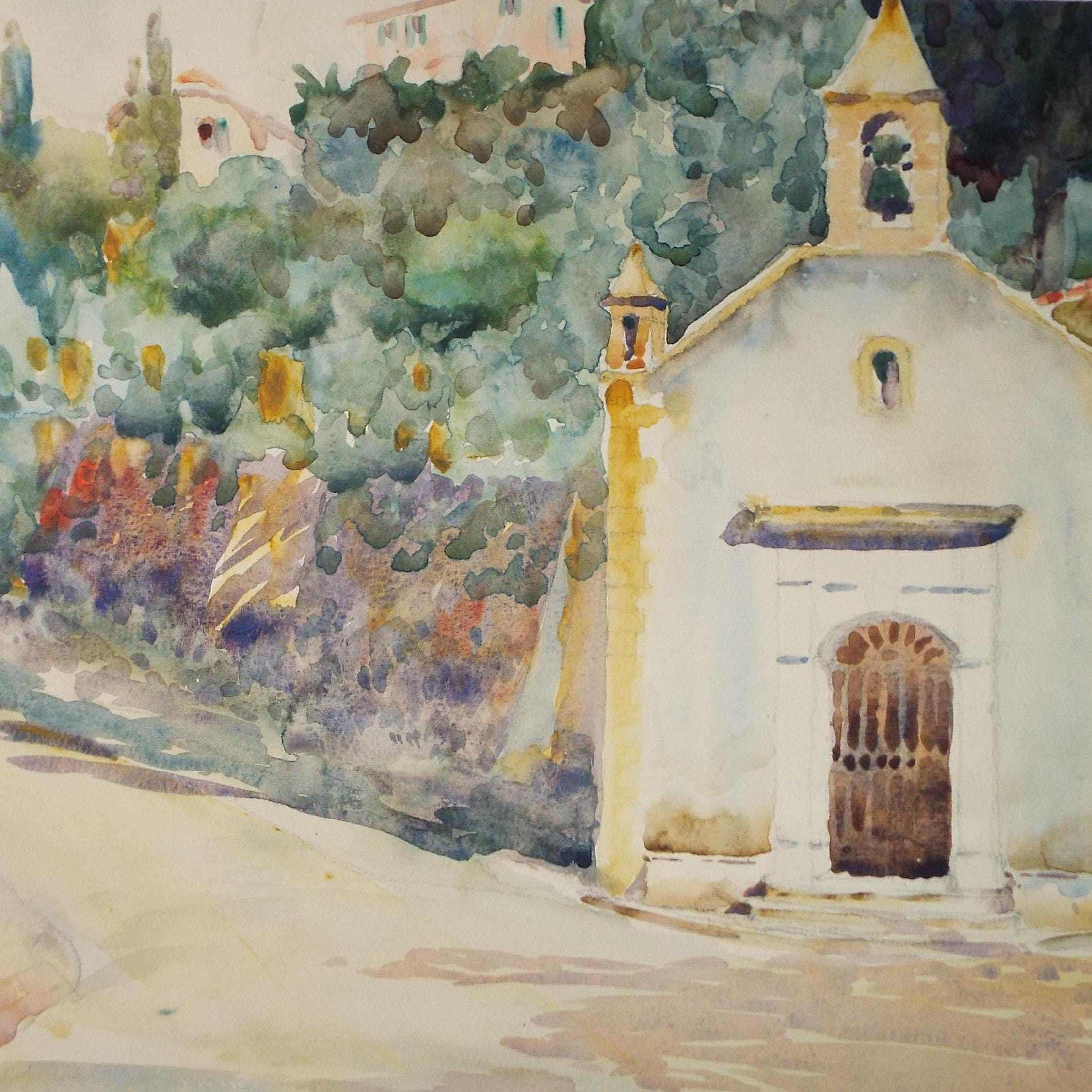 Original Watercolour, 'St. Paul',Unknown Artist, Dated 1937