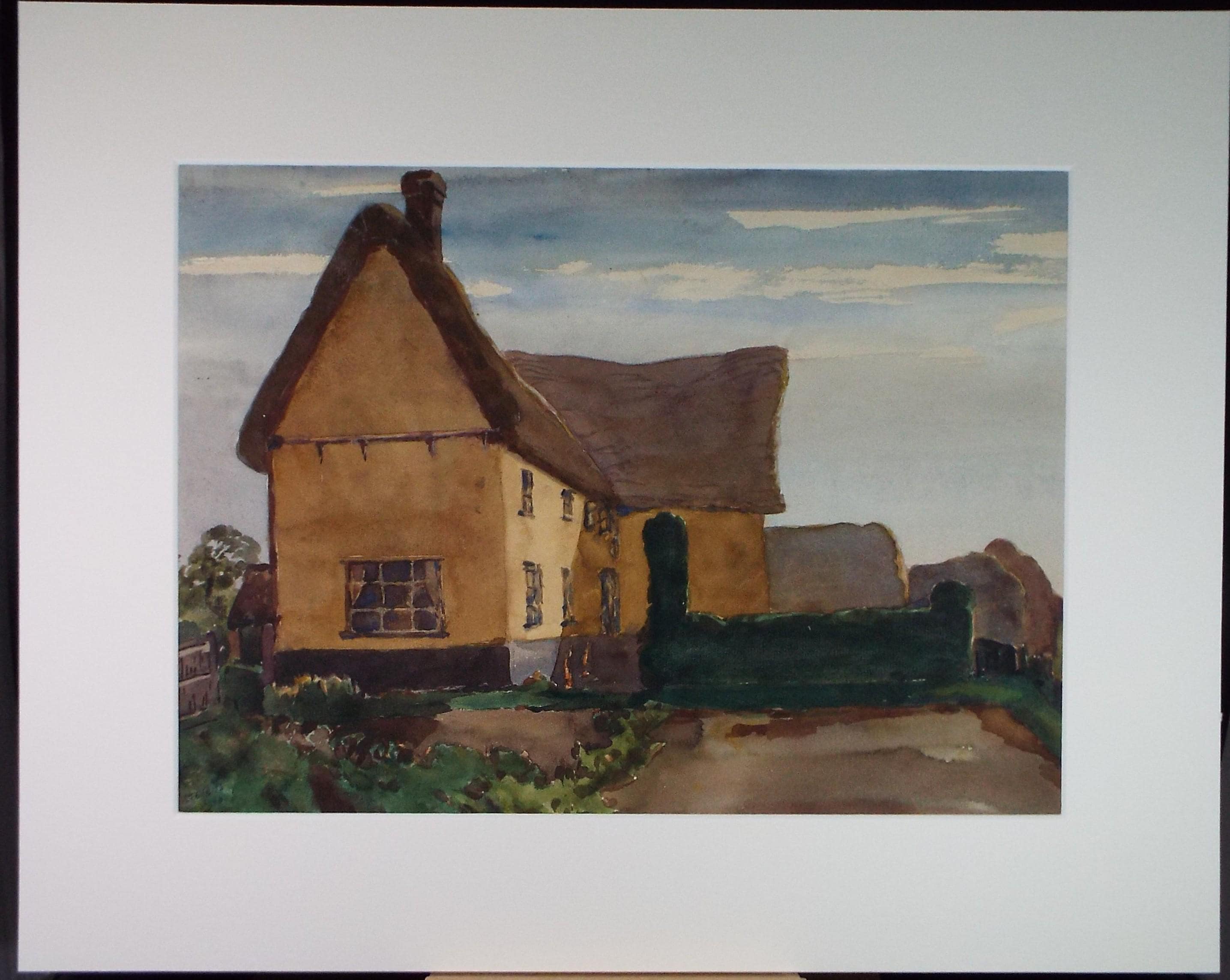 Original Watercolour, 'Suffolk Farmhouse', Henry Potter Stevens (1875-1965), Dated 1946