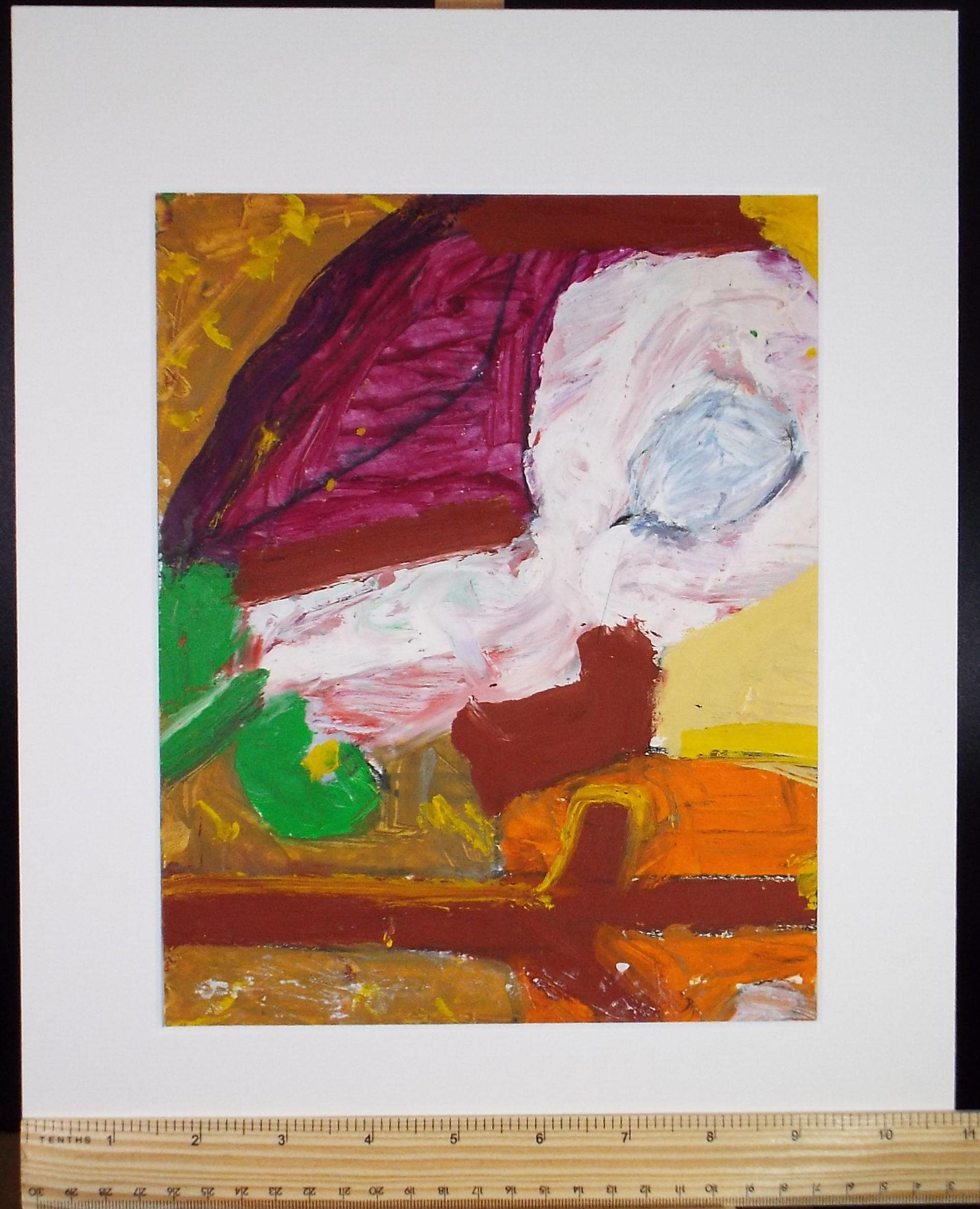 Original Watercolour & Gouache, 'Abstract in Colours',Circa 2000, Judy Lusted