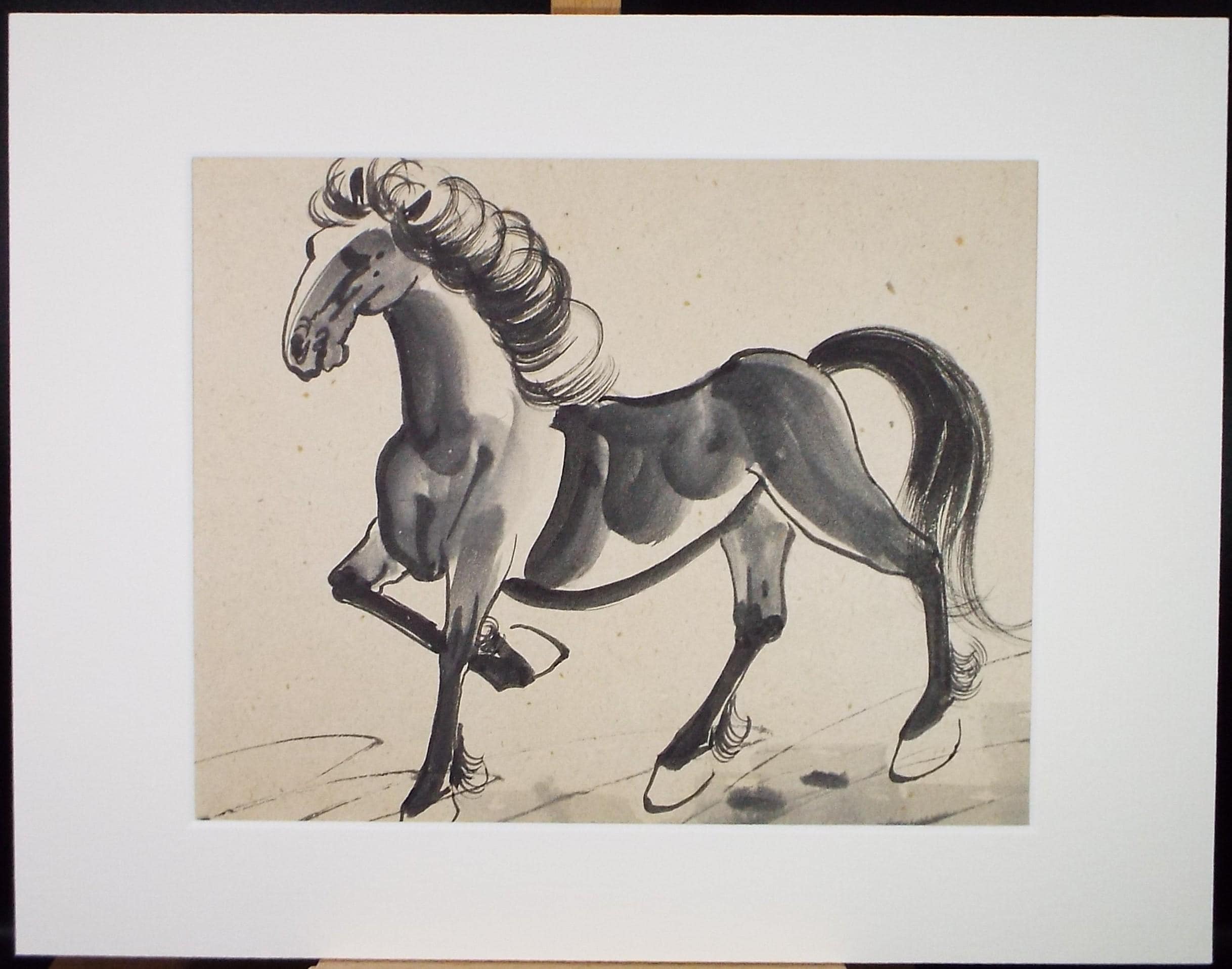 Original Ink & wash,'- Horse Study', Circa 1970's