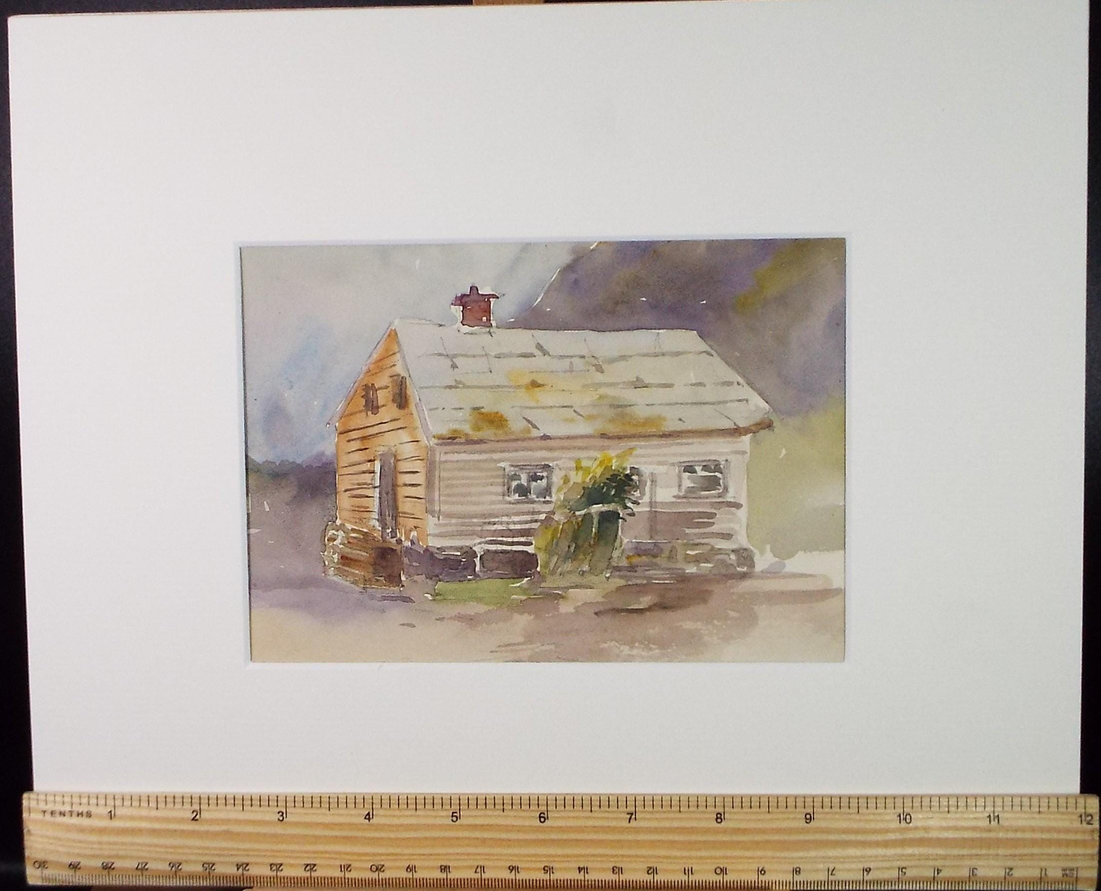 Original Watercolour,'The Homestead', Late 19th Century, unknown artist