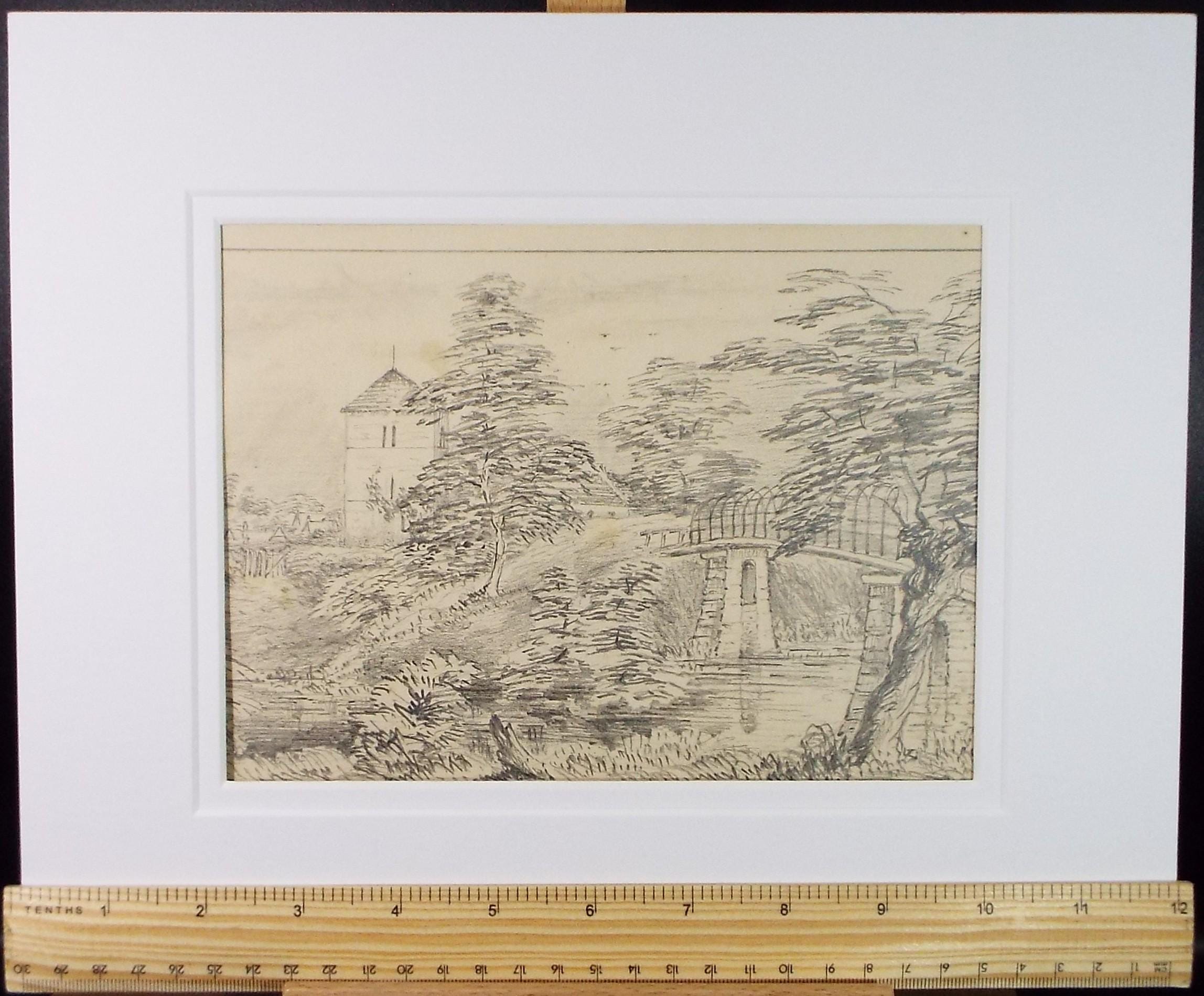 Original Pencil Drawing, 'Little Hereford', Dated 1897, Artist Unknown