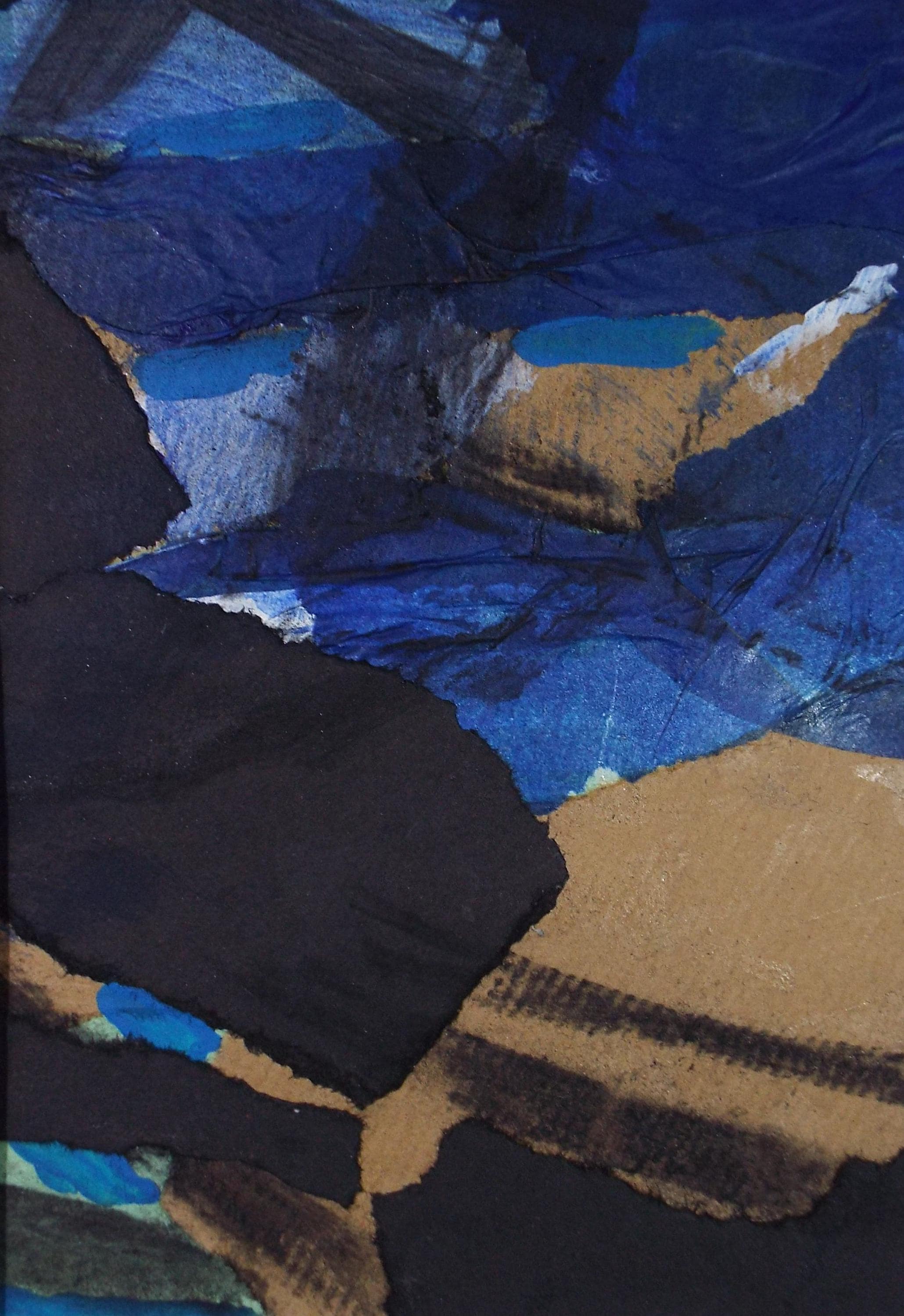 Original Collage , 'Coastal Abstract', Graham Benton RBSA (1934-2022), Circa 1990's