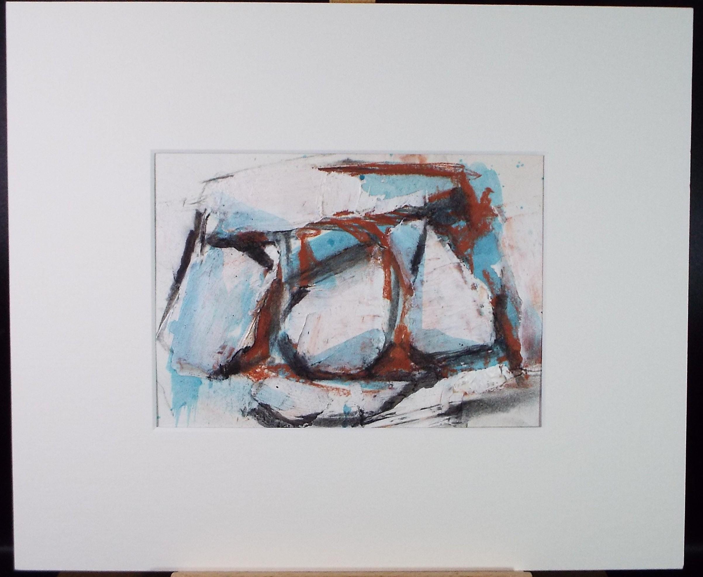 Original Watercolour & acrylic, 'Coastal Abstract', Graham Benton RBSA (1934-2022), Circa 1990's