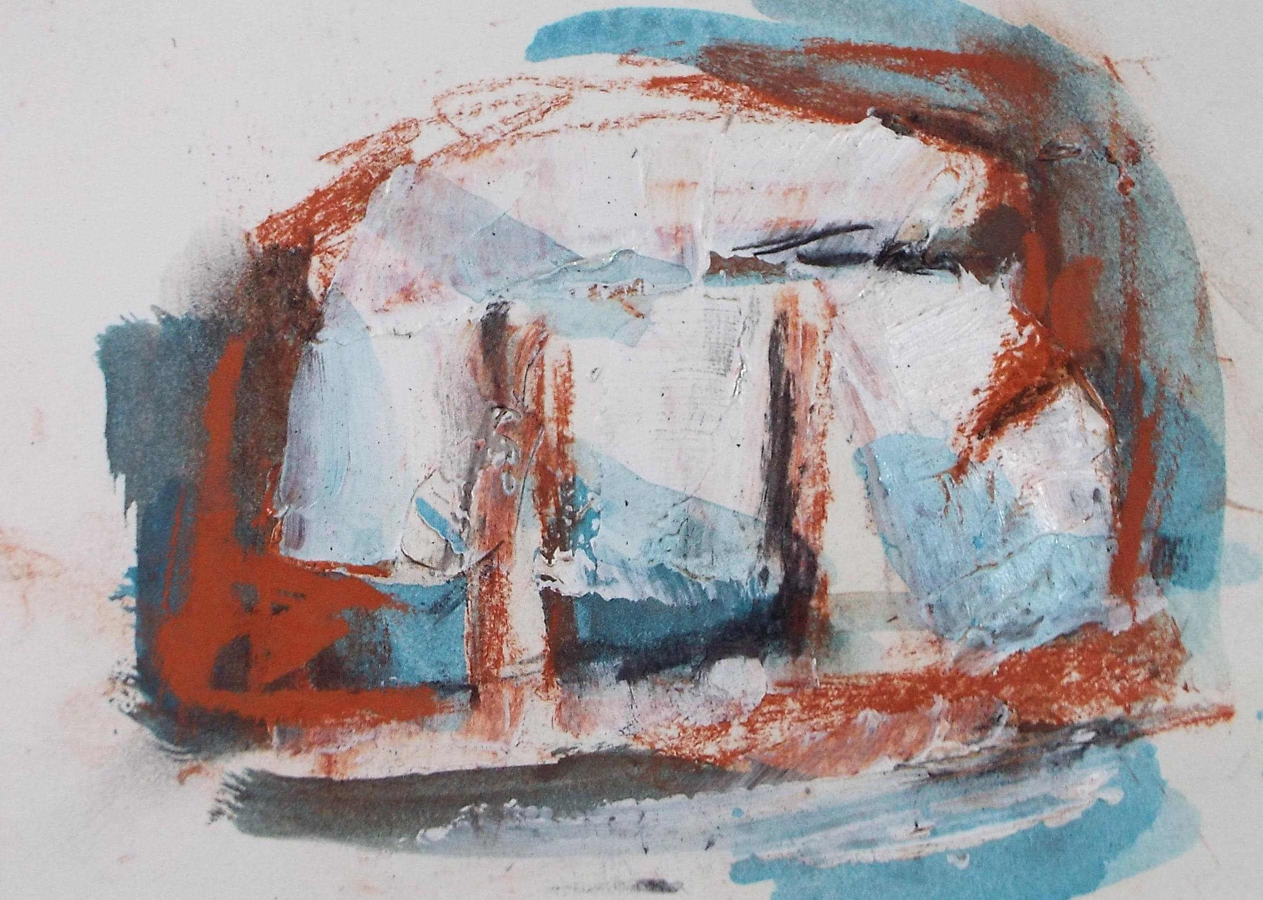Original Watercolour & acrylic, 'Coastal Abstract', Graham Benton RBSA (1934-2022), Circa 1990's