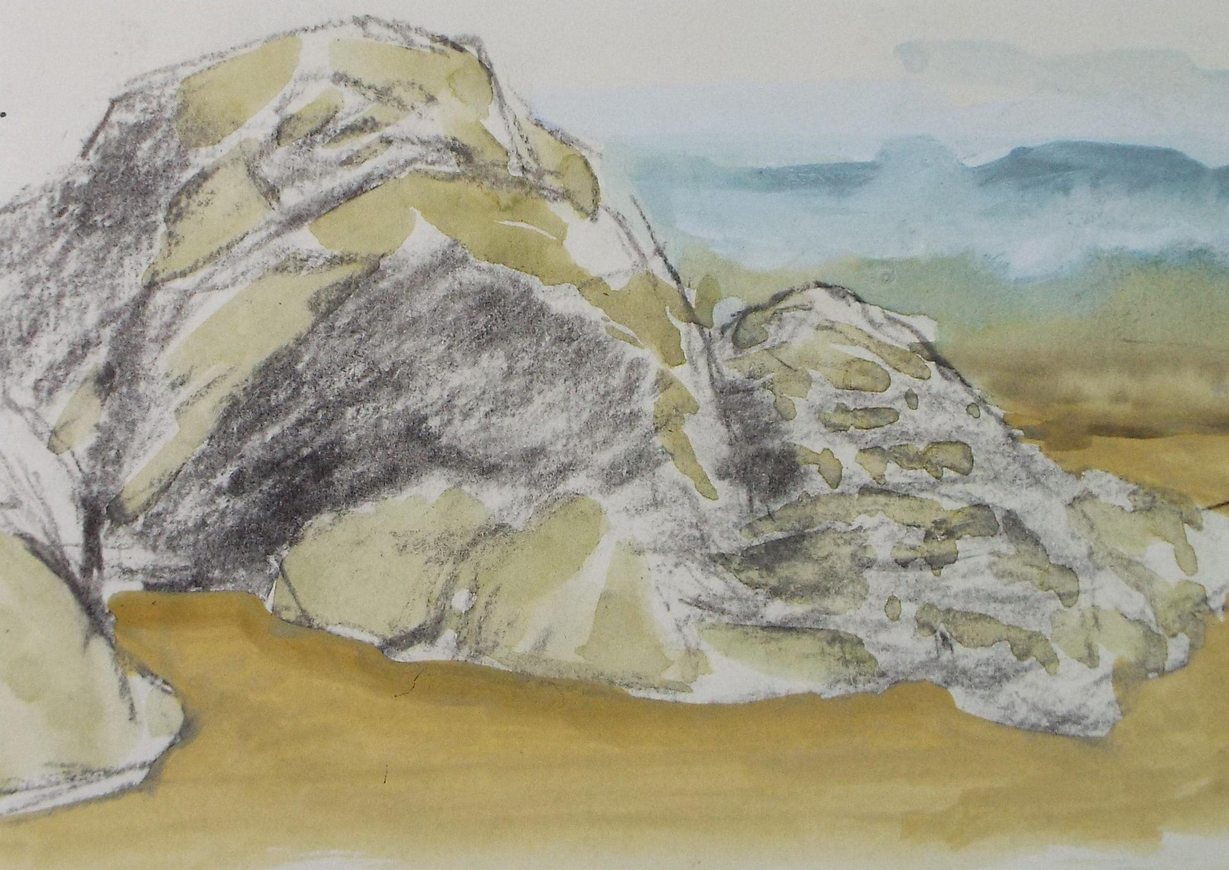 Original Watercolour , 'Coastal Abstract', Graham Benton RBSA (1934-2022), Circa 1990's