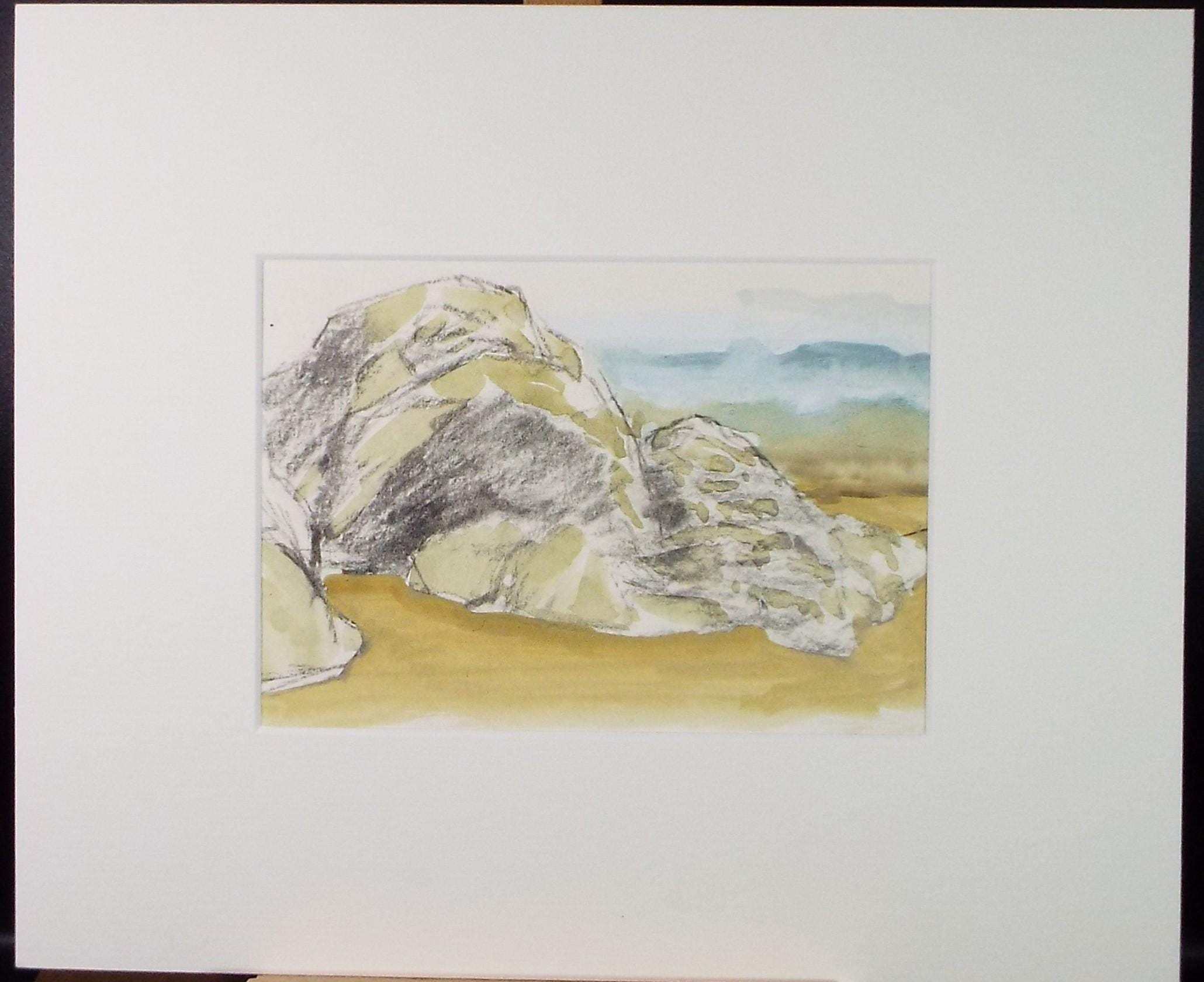 Original Watercolour , 'Coastal Abstract', Graham Benton RBSA (1934-2022), Circa 1990's