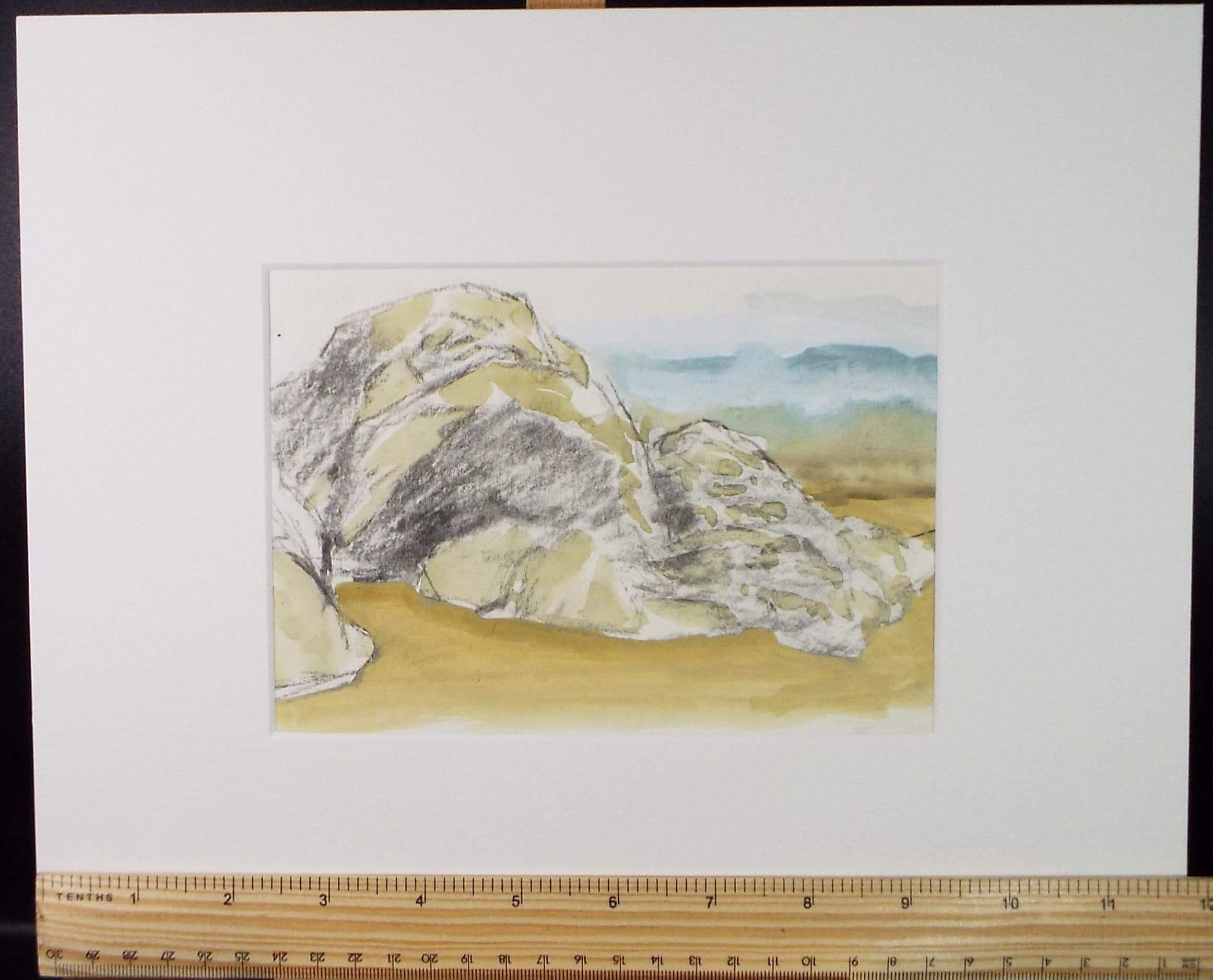 Original Watercolour , 'Coastal Abstract', Graham Benton RBSA (1934-2022), Circa 1990's