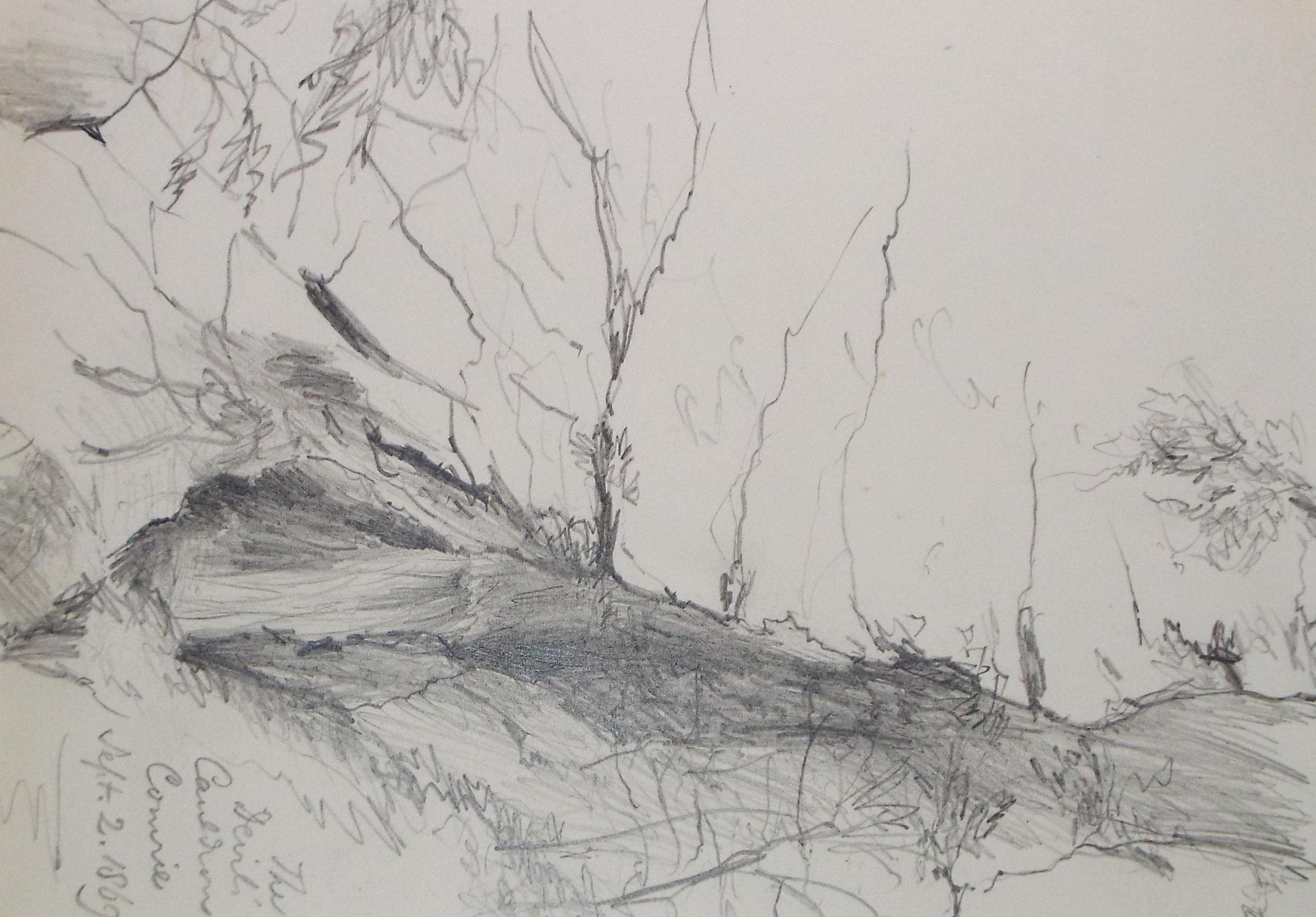 Original Pencil Drawing 'The Devil's Cauldron', Dated 1869, William Brenchley Rye (1818-1901)