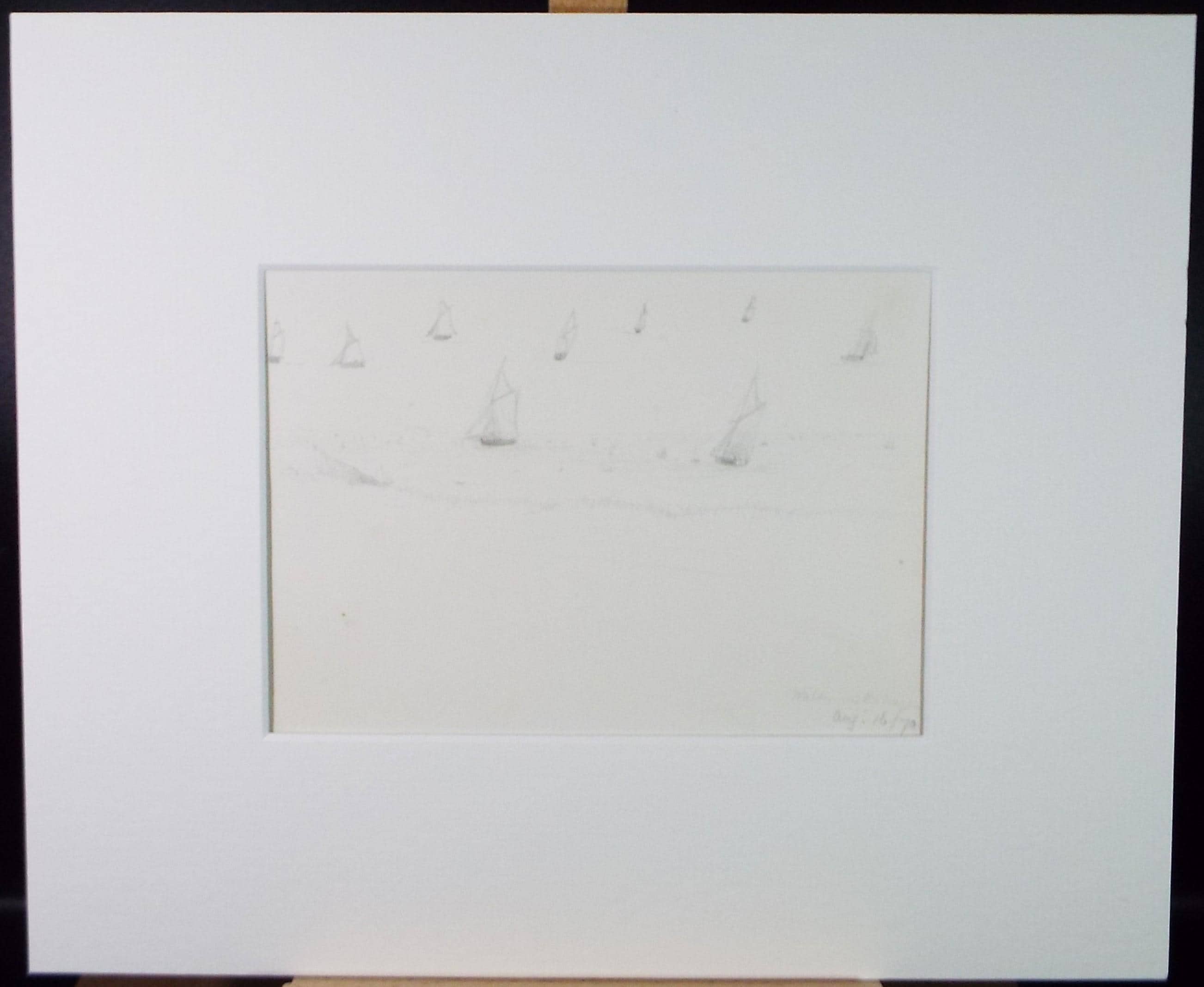 Original Pencil Drawing 'Walton on the Naze', Dated 1870, William Brenchley Rye (1818-1901)
