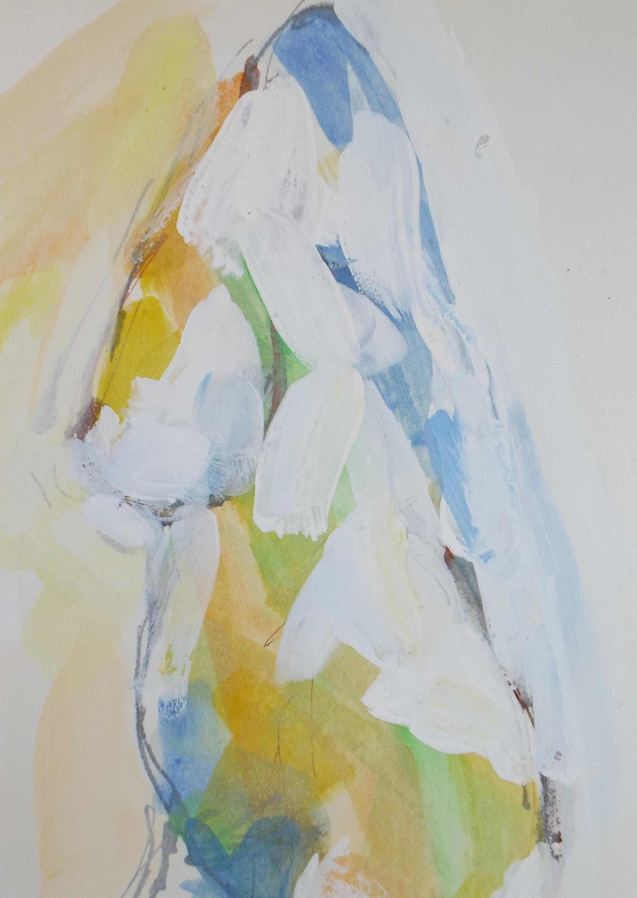 Original Watercolour & gouache, 'Seated Nude', Graham Benton RBSA (1934-2022), Circa 1990's