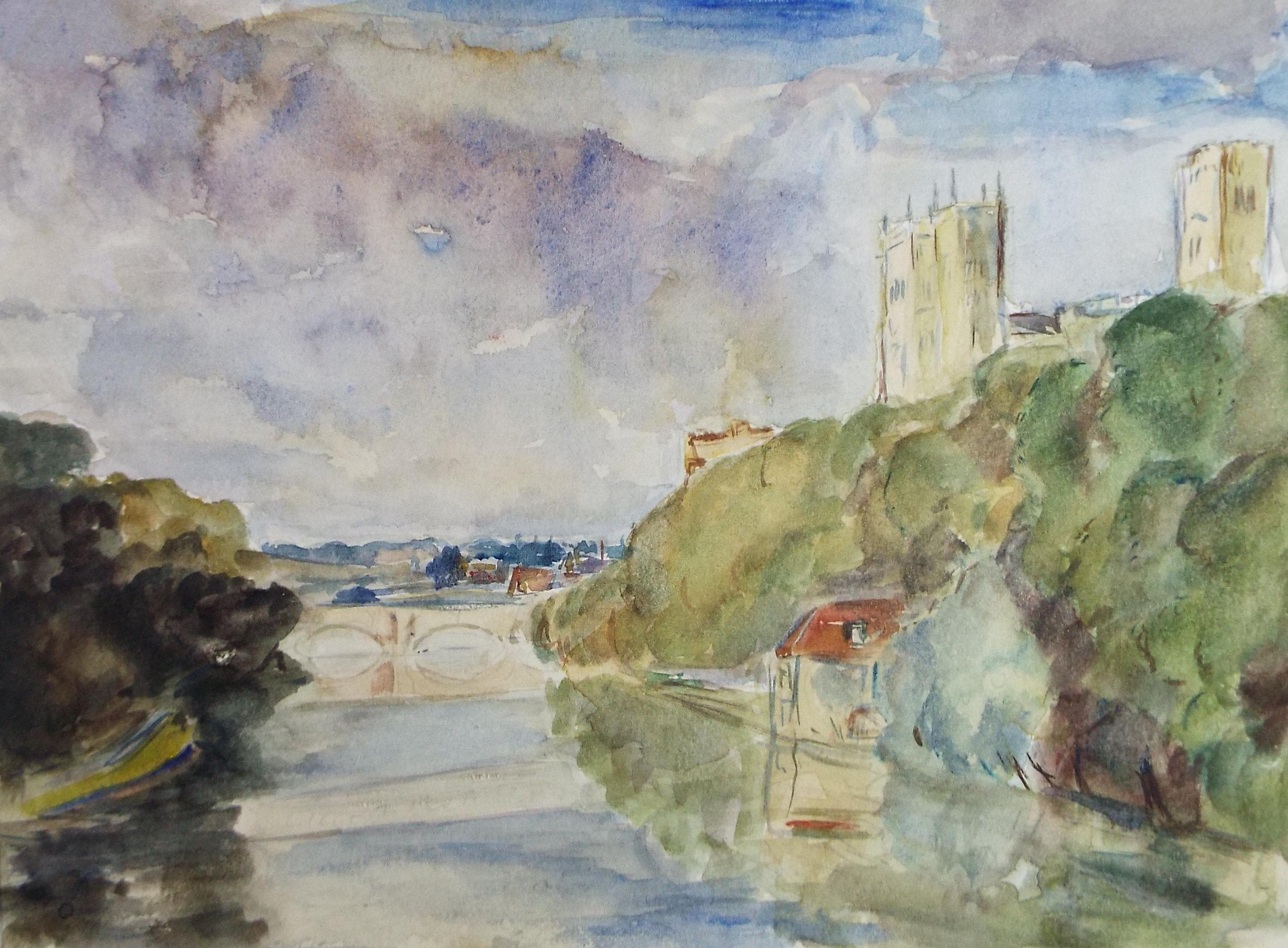 Original Watercolour & Ink, 'Durham', Circa 1970's , Geoffrey Burrows (1934-2023)