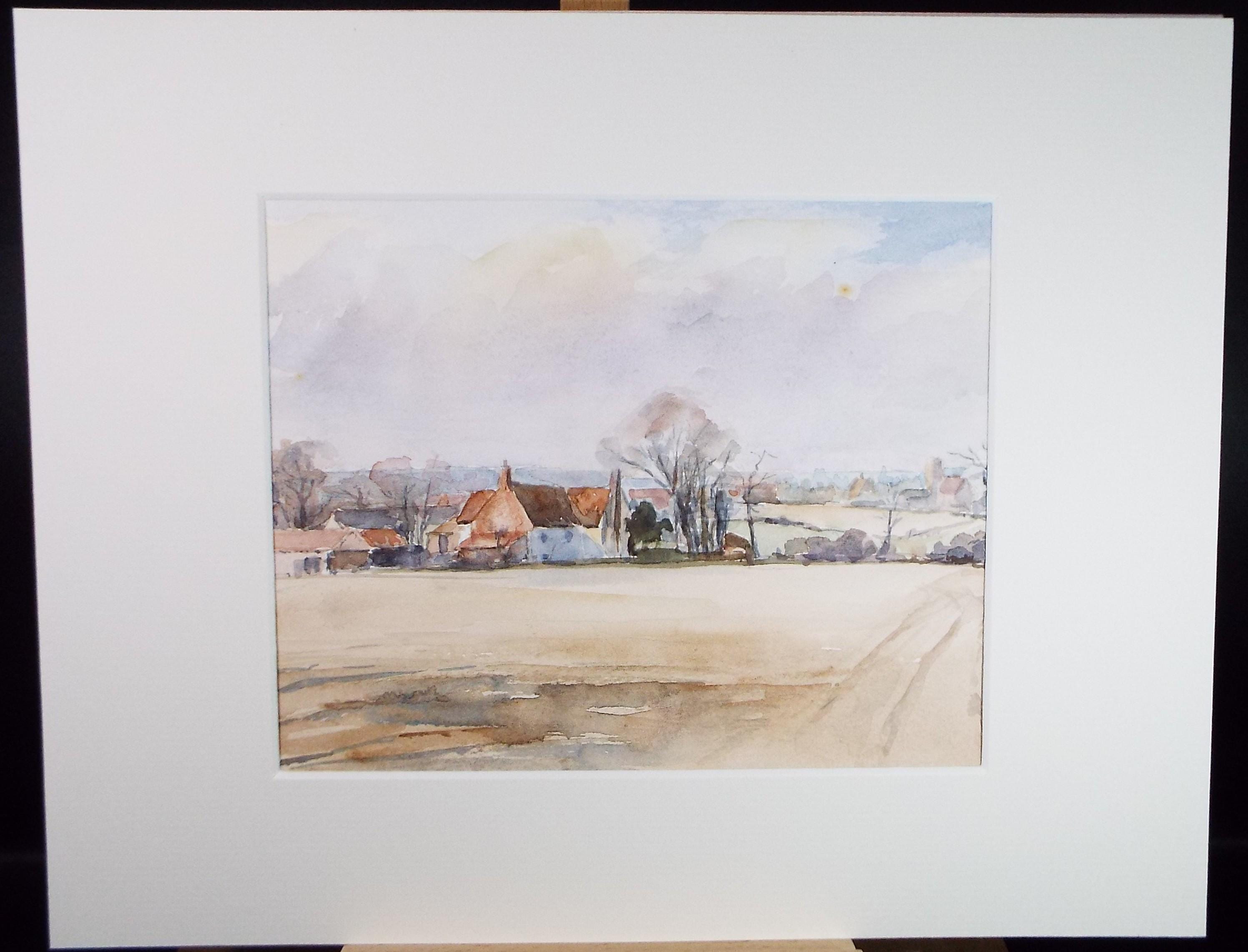 Original Watercolour, 'Autumn Landscape', Circa 1970's , Geoffrey Burrows (1934-2023)