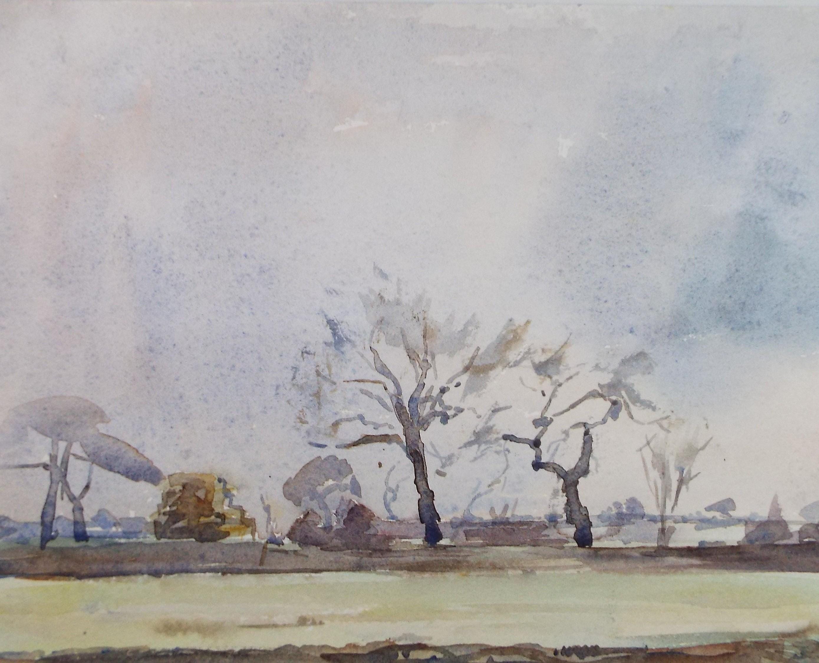 Original Watercolour, 'Autumn Landscape', Circa 1970's , Geoffrey Burrows (1934-2023)