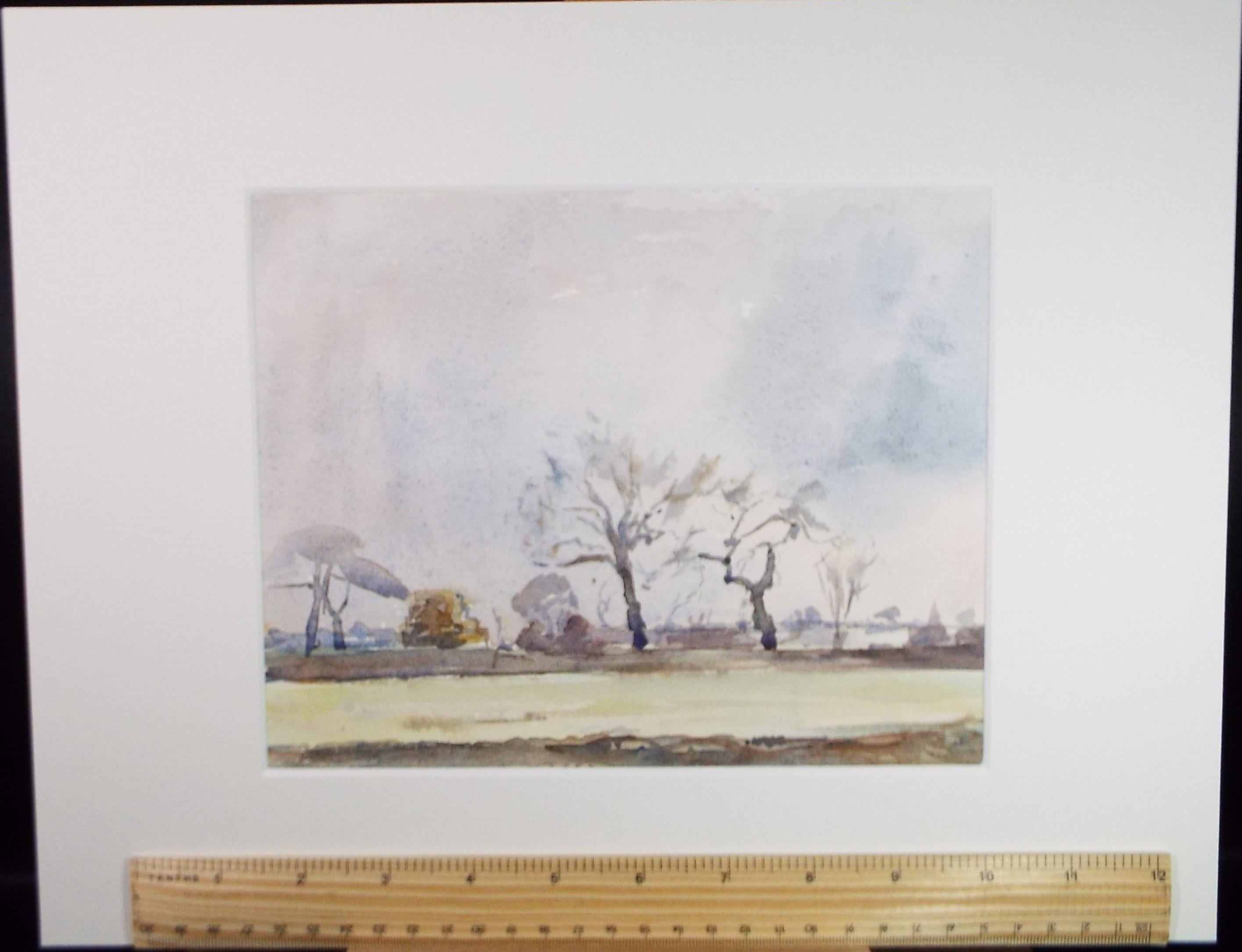 Original Watercolour, 'Autumn Landscape', Circa 1970's , Geoffrey Burrows (1934-2023)