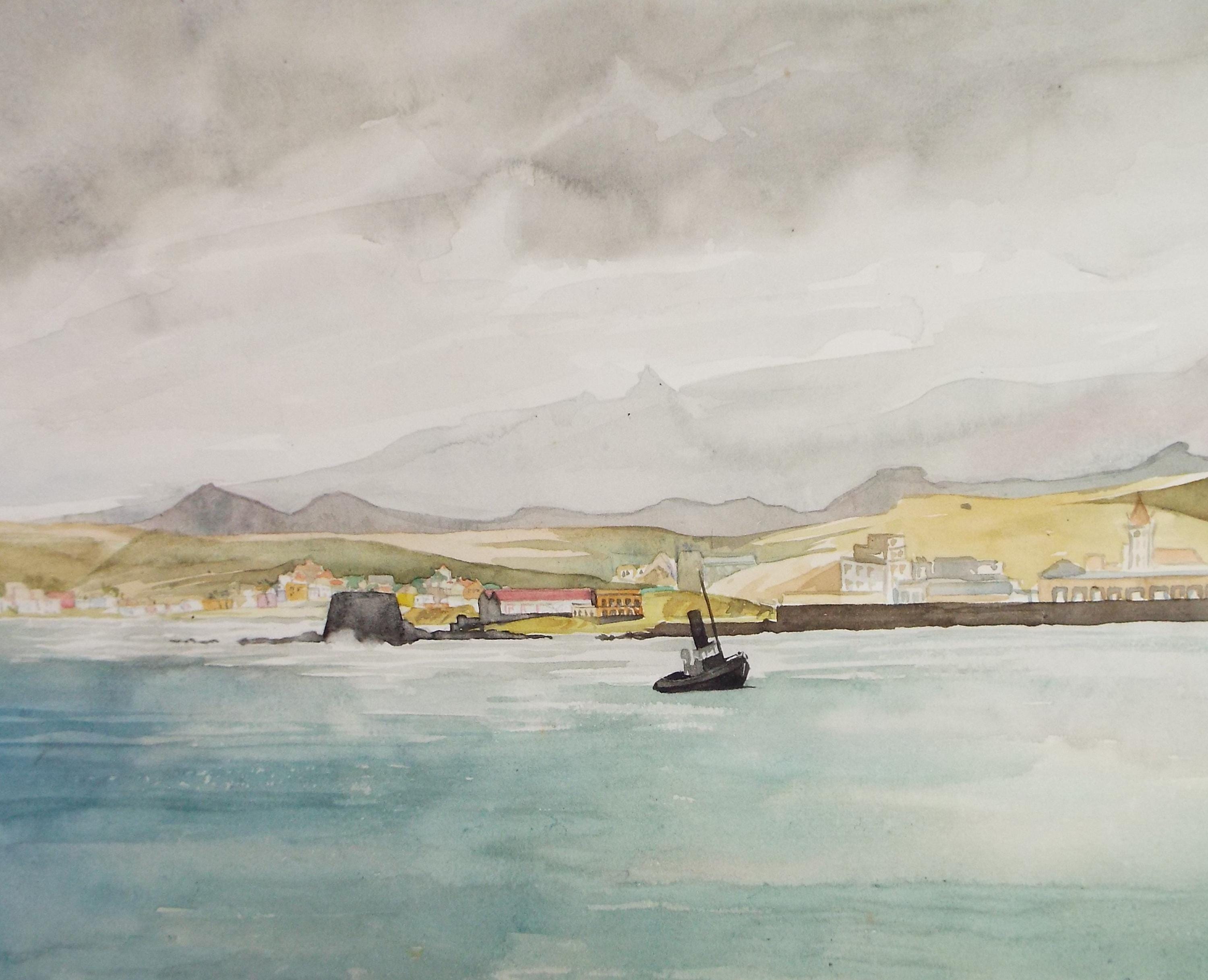 Original Watercolour, 'Las Palmas Grand Canaria', Circa 1950's, Ivy T. Attwell (1895-1985)