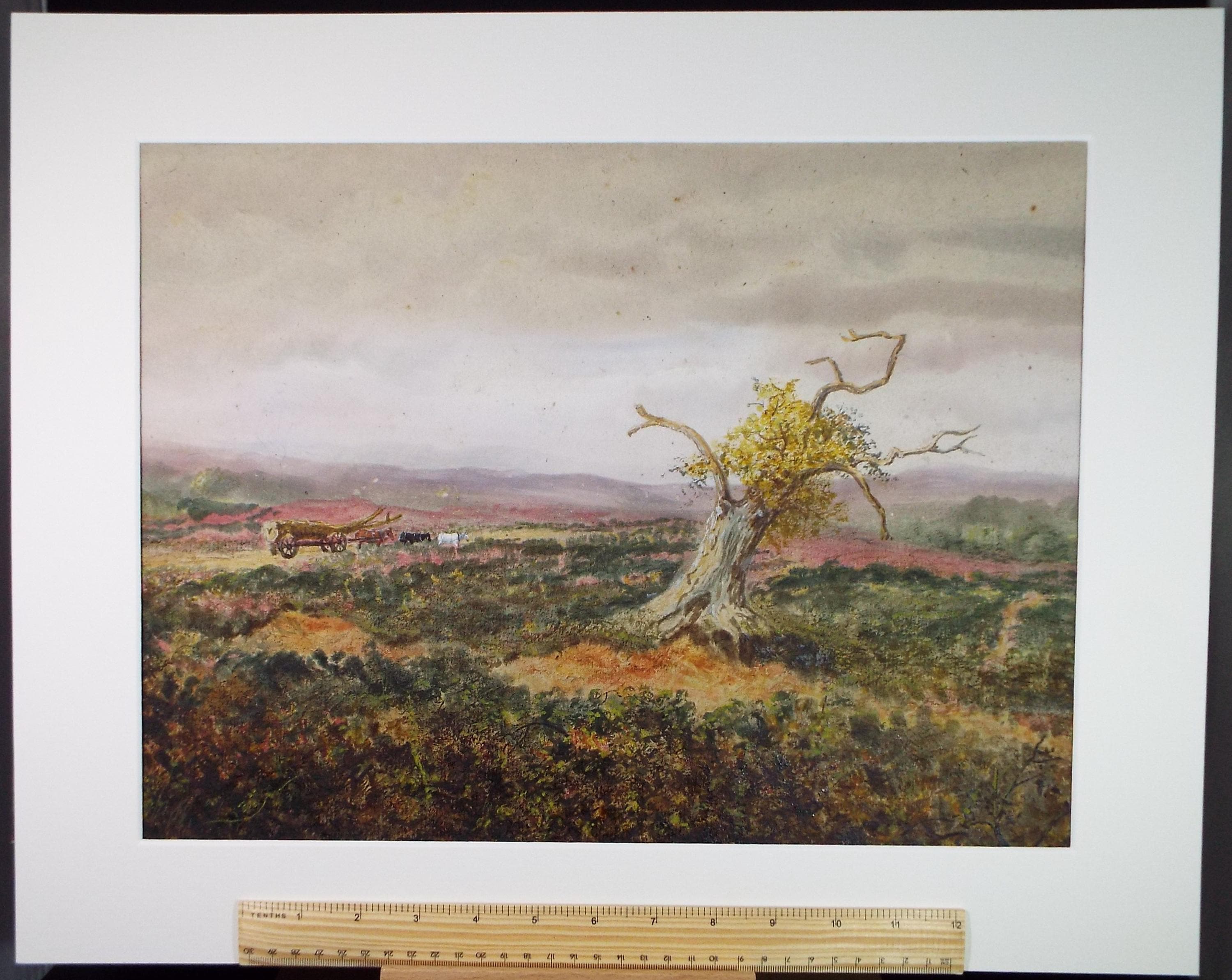 Original Watercolour, 'Cart in a Landscape', Early 20th Century, Artist Unknown