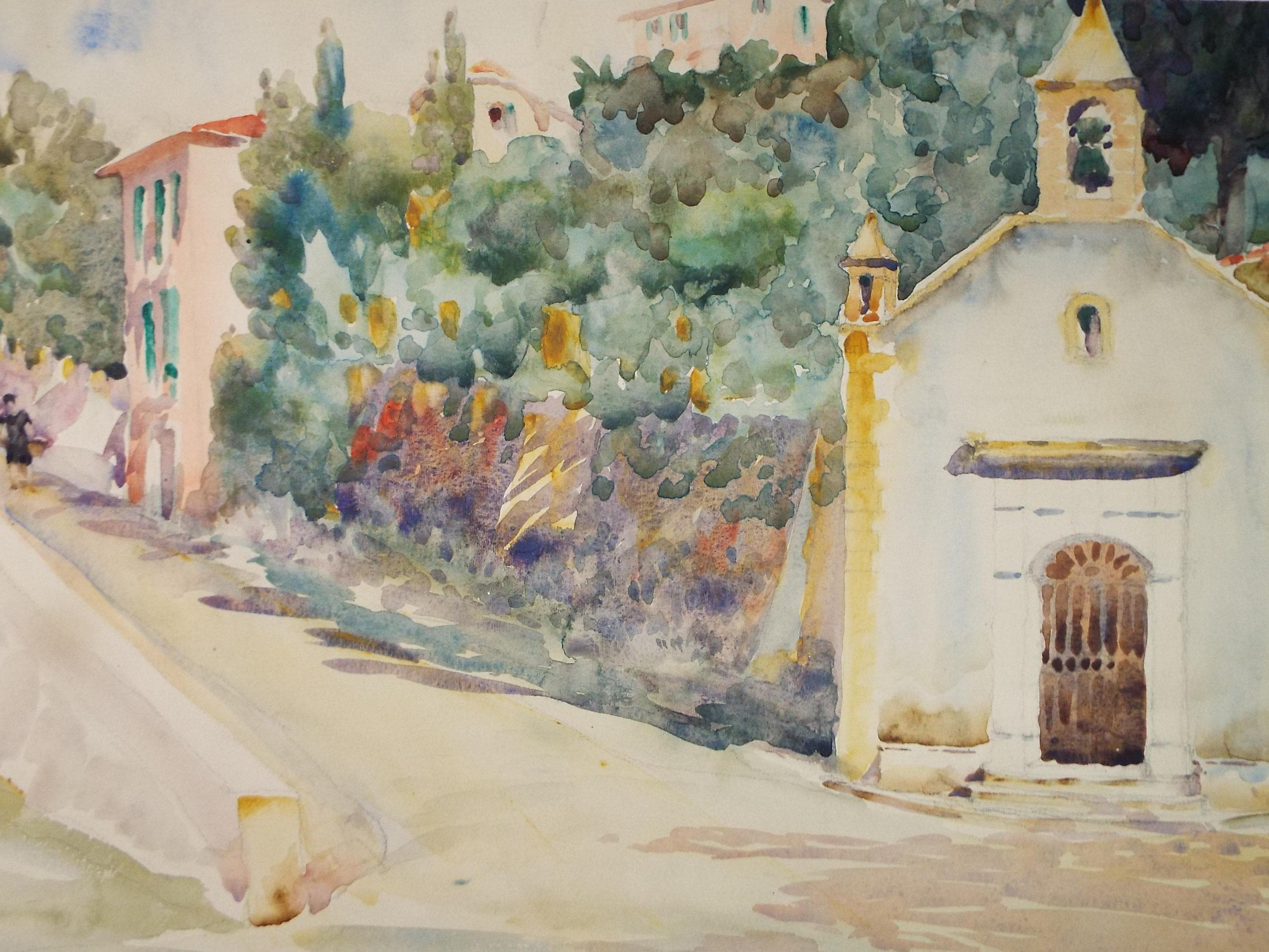 Original Watercolour, 'St. Paul',Unknown Artist, Dated 1937