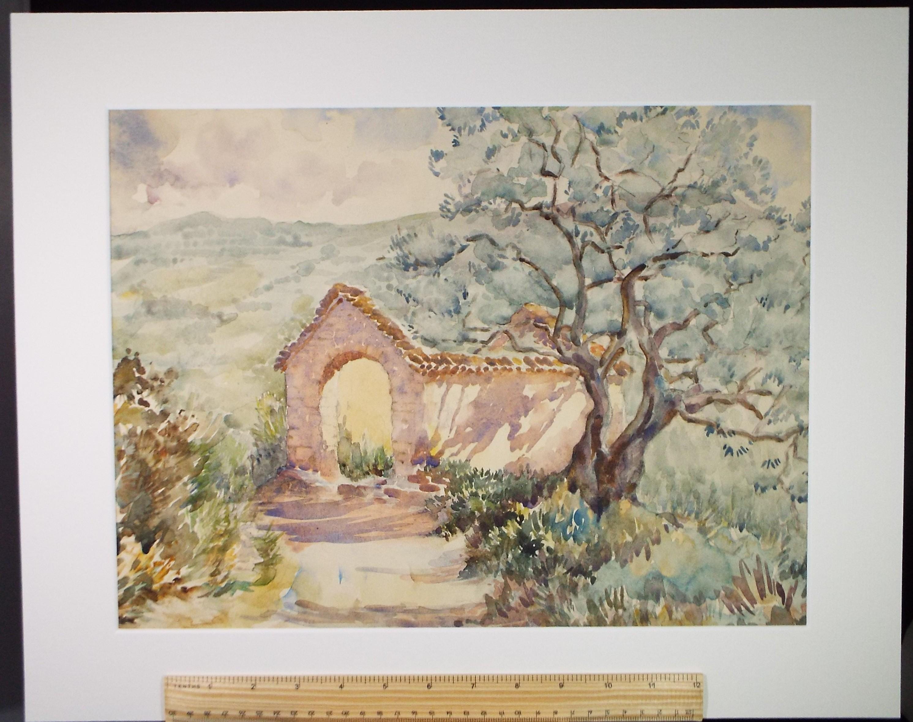 Original Watercolour, 'St. Paul',Unknown Artist, Dated 1937