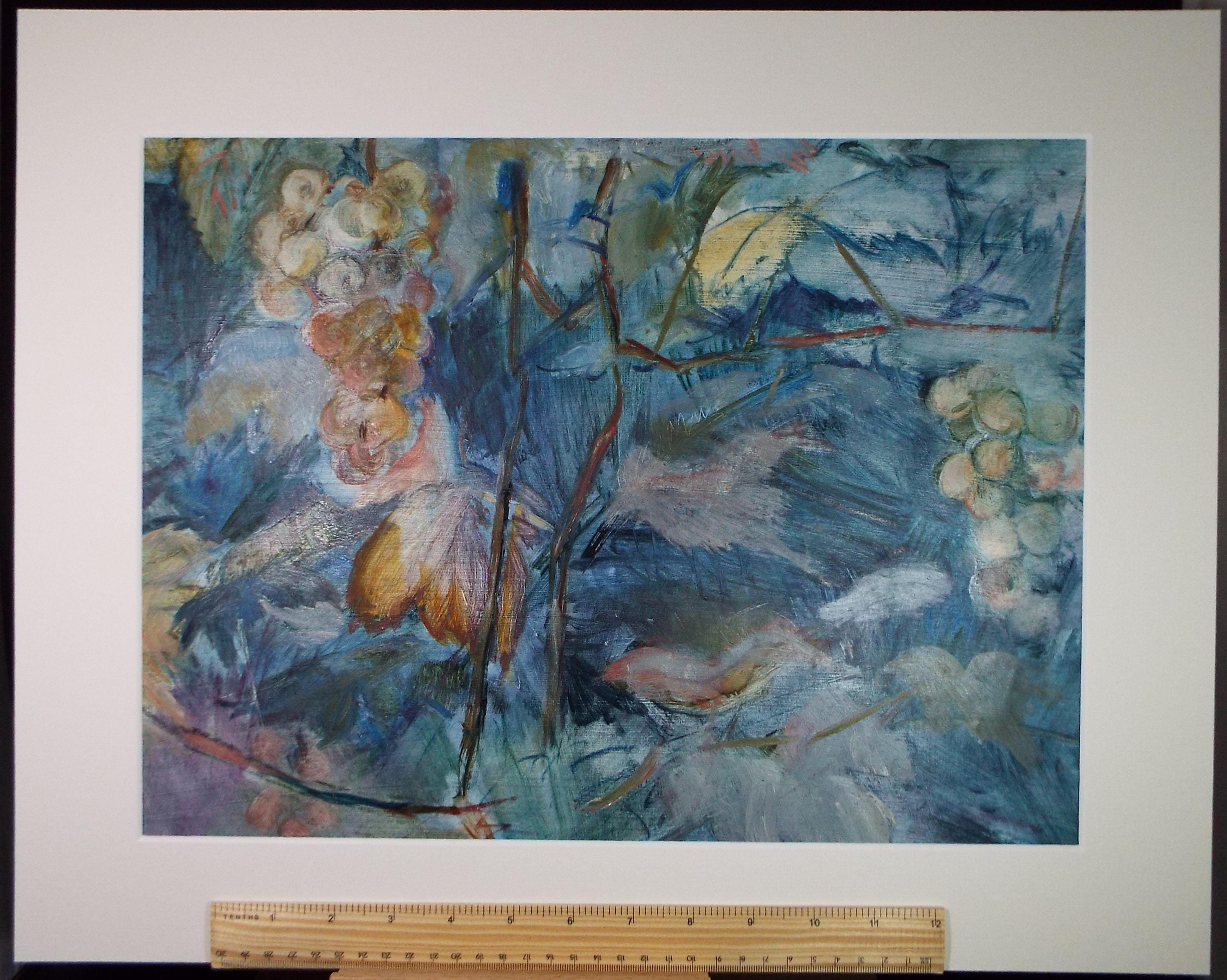 Oil on Canvas paper, 'Study of a Grape Vine', Dated 1969, Mildred Lockyer