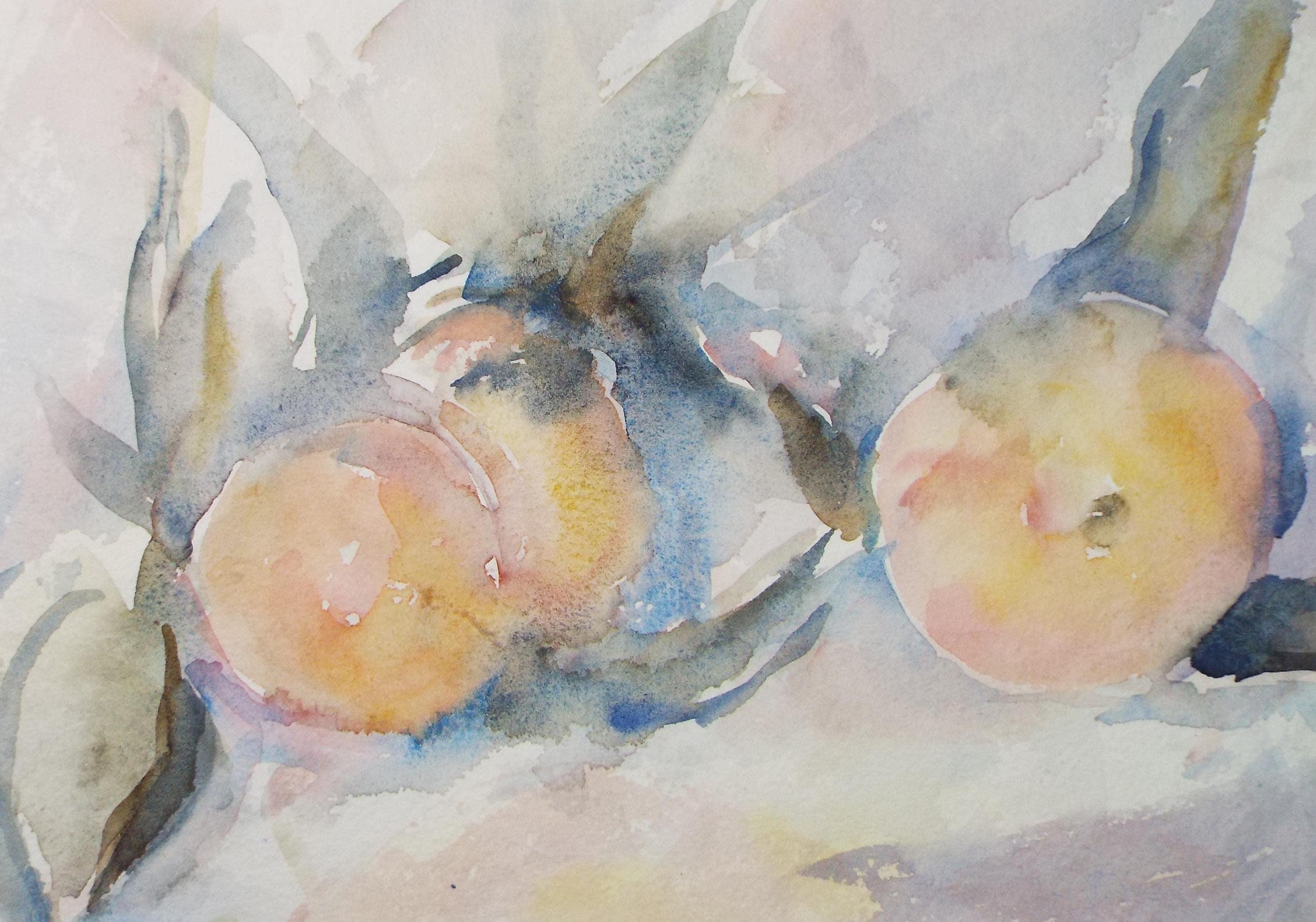 Original Watercolour 'Still life of Oranges', 1970's, Mildred Lockyer