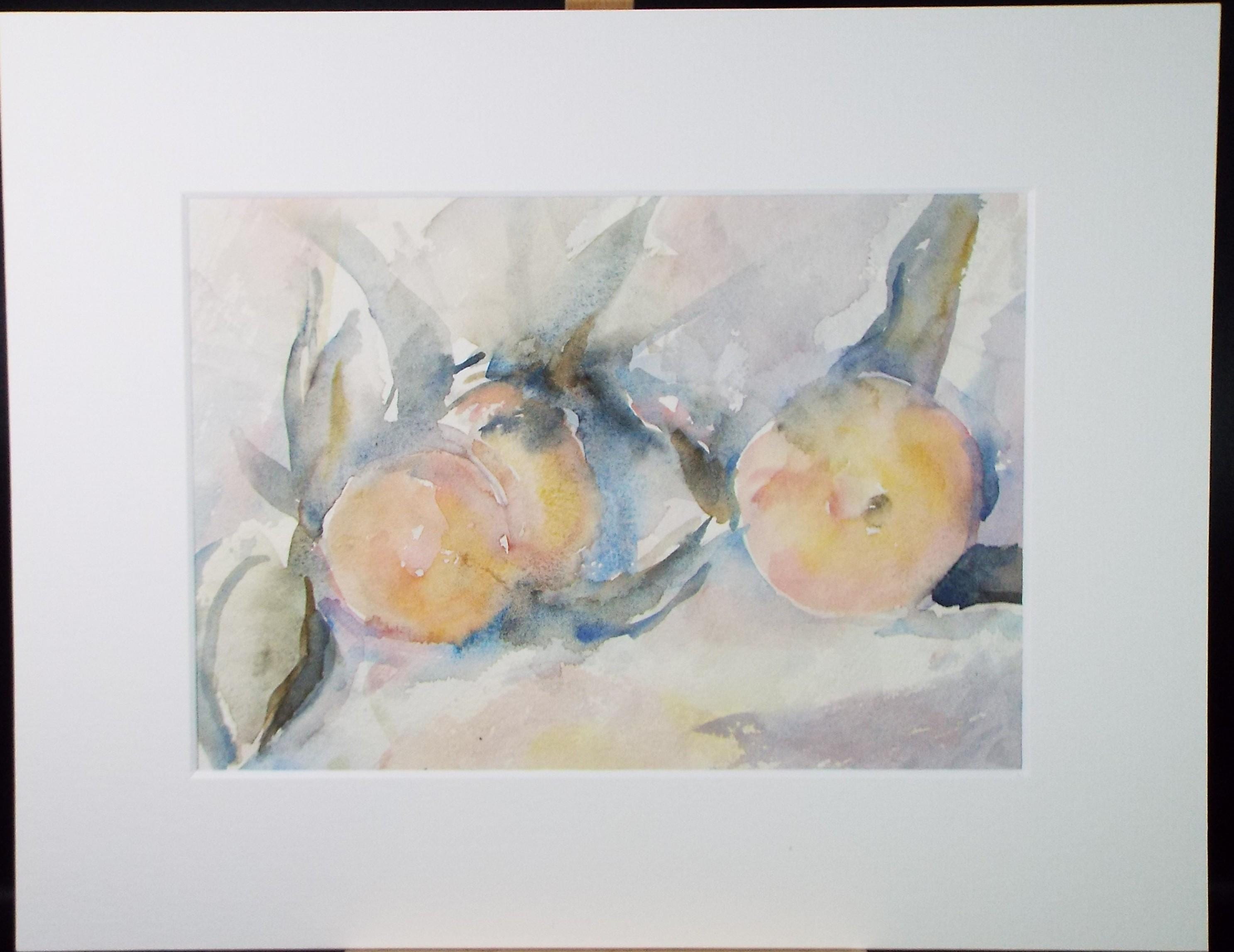 Original Watercolour 'Still life of Oranges', 1970's, Mildred Lockyer