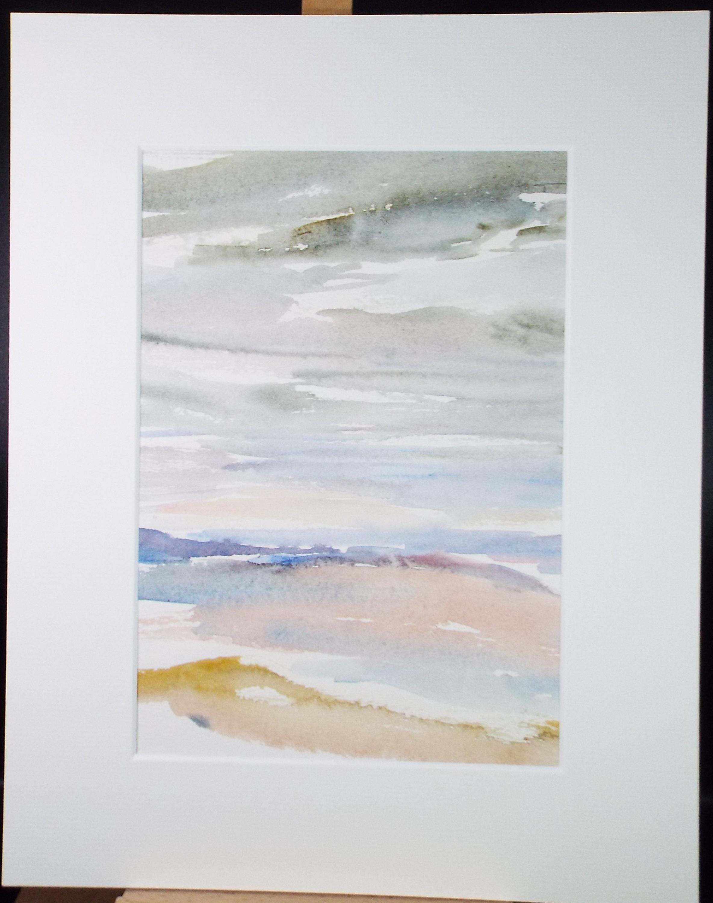 Original Watercolour on Paper, 'Overcast Skies', Circa 1970's, Mildred Lockyer