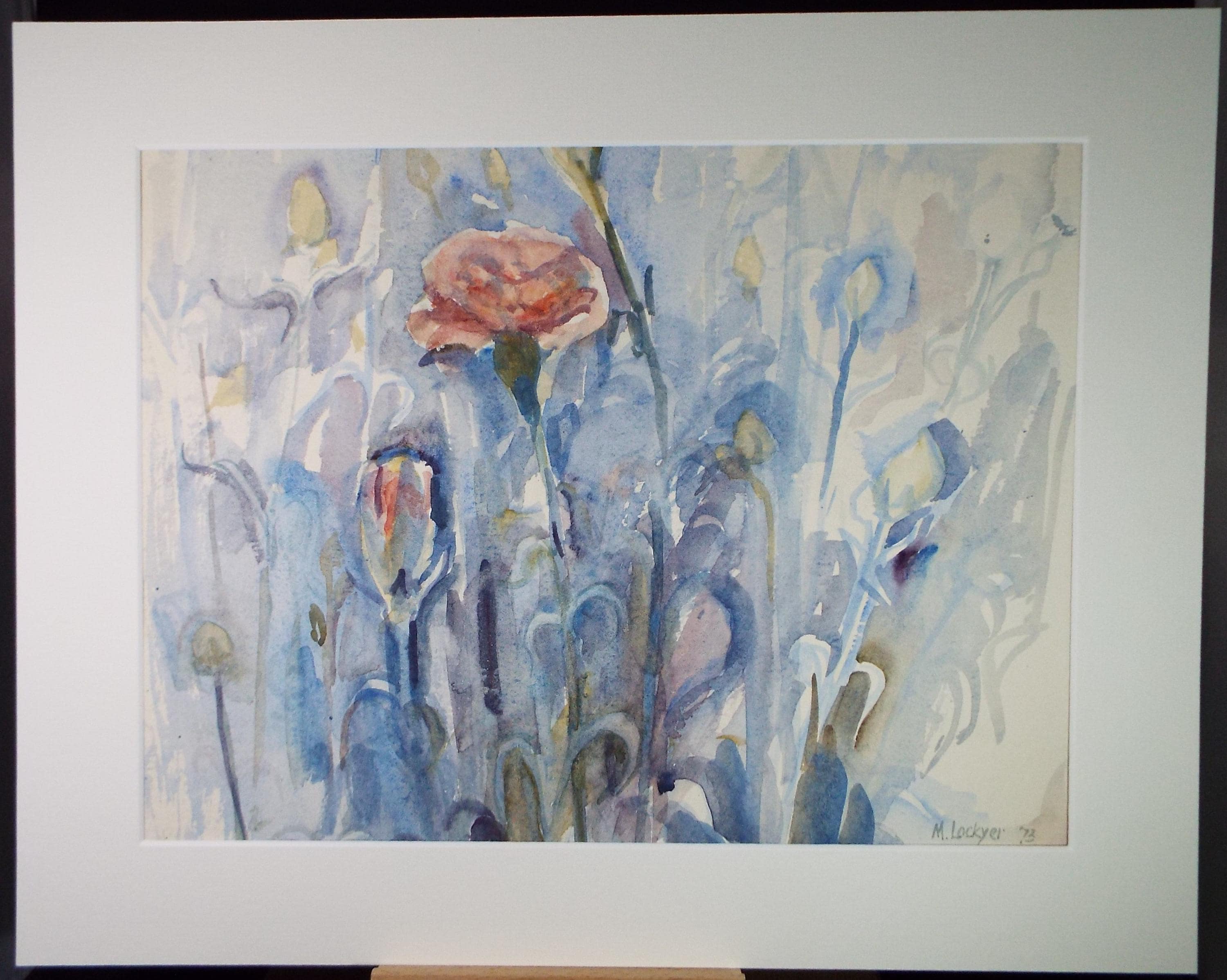 Original Watercolour, 'Still life of flowers', Dated 1973, Mildred Lockyer