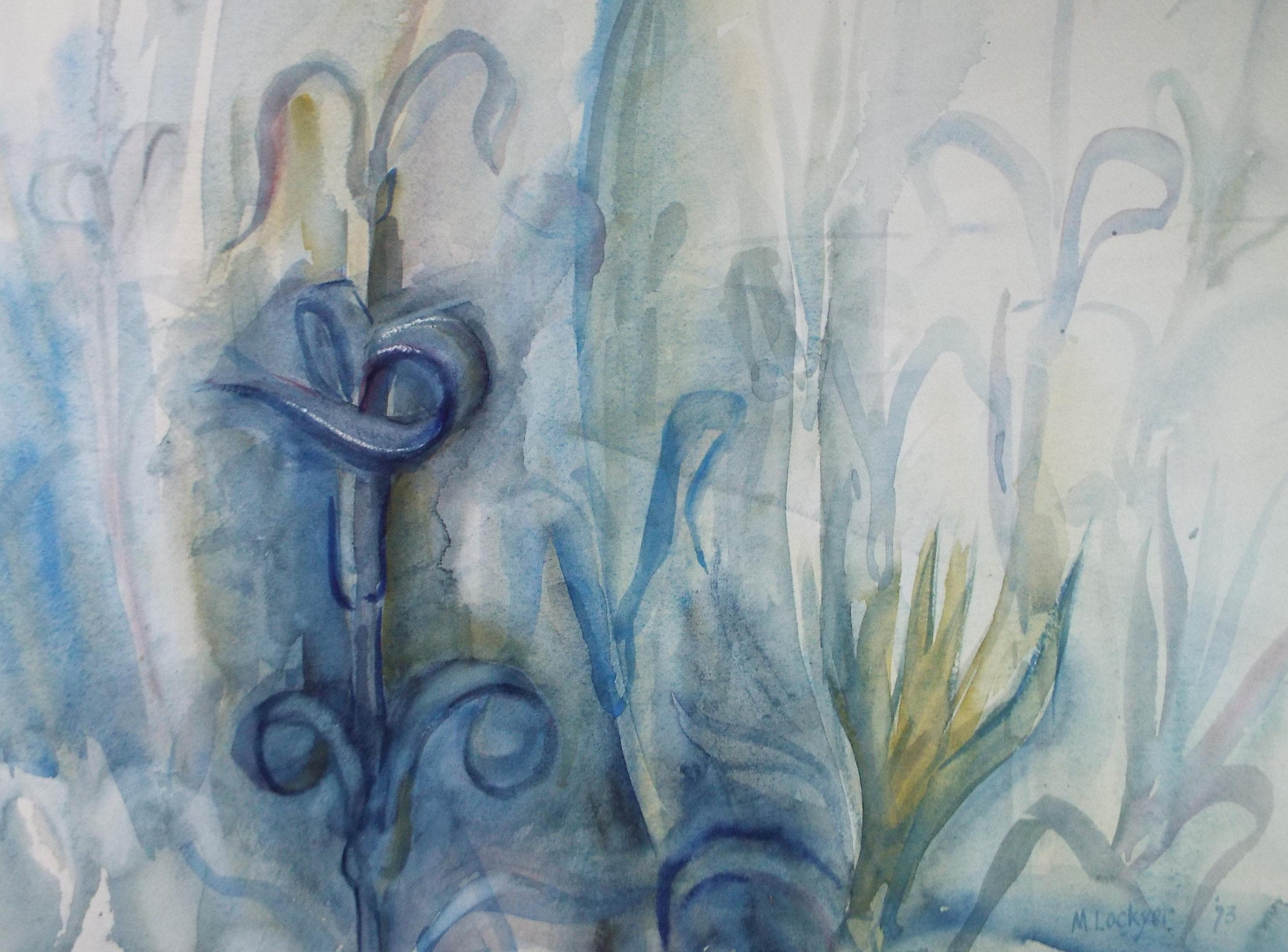 Original Watercolour, 'Still life of flowers', Dated 1973, Mildred Lockyer